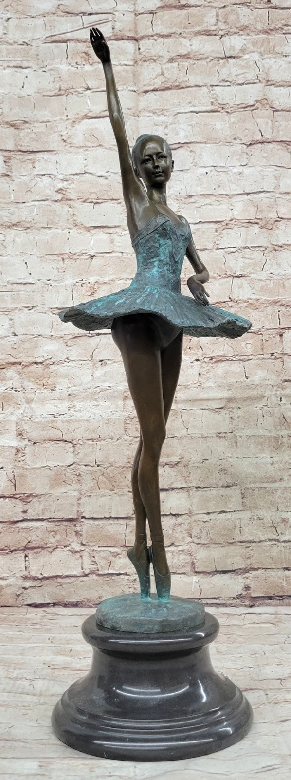 Elegant Miguel Lopez Bronze Ballerina Dancer - Lost Wax Method Artwork MILO