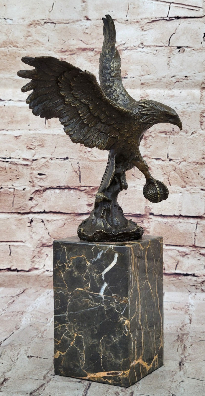 Bald Eagle Genuine bronze sculpture, signed Milo, finest USA Casting Decor