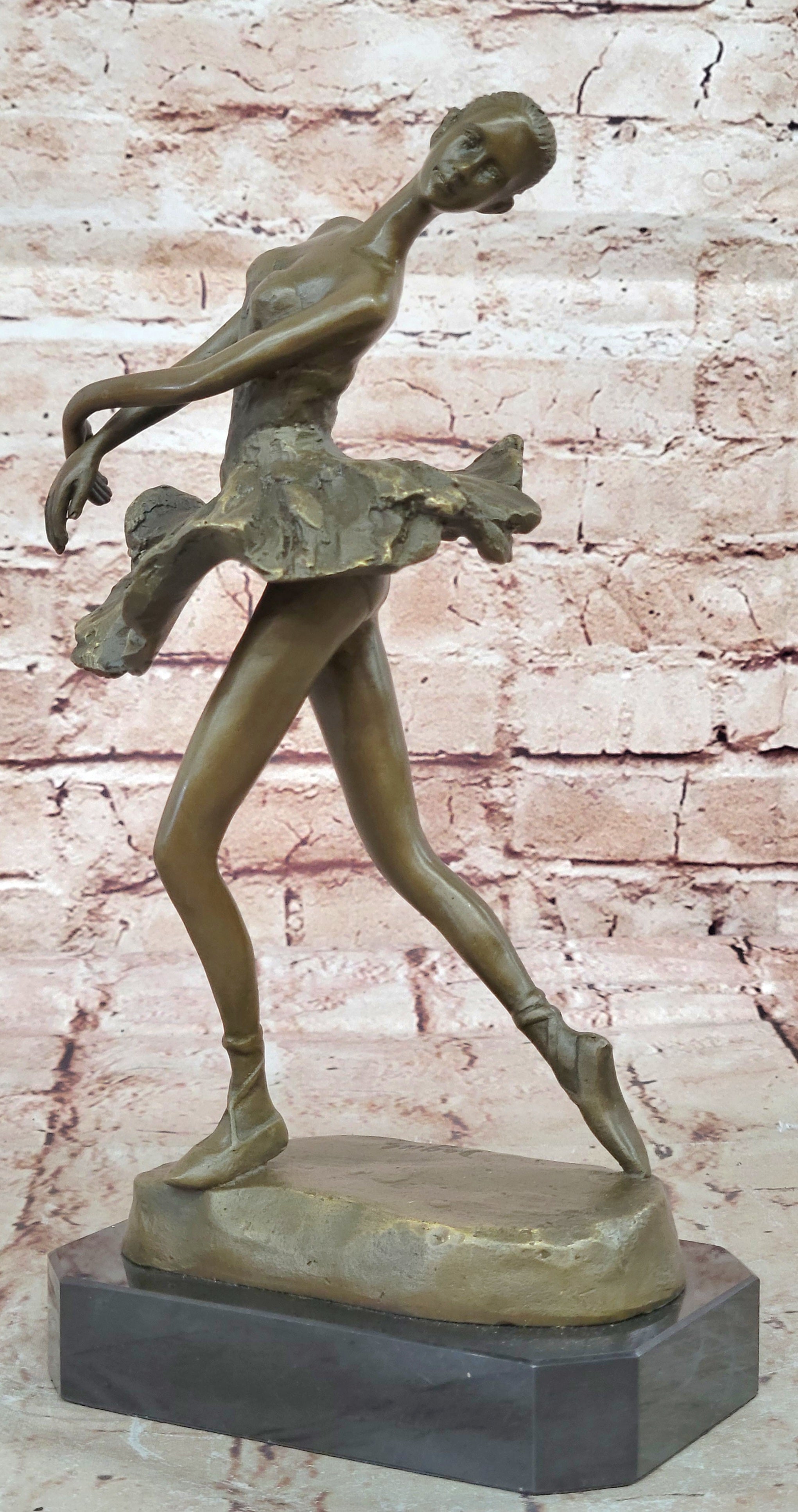 Handcrafted Detailed Little Ballerina Modern Art Bronze Sculpture Figurine