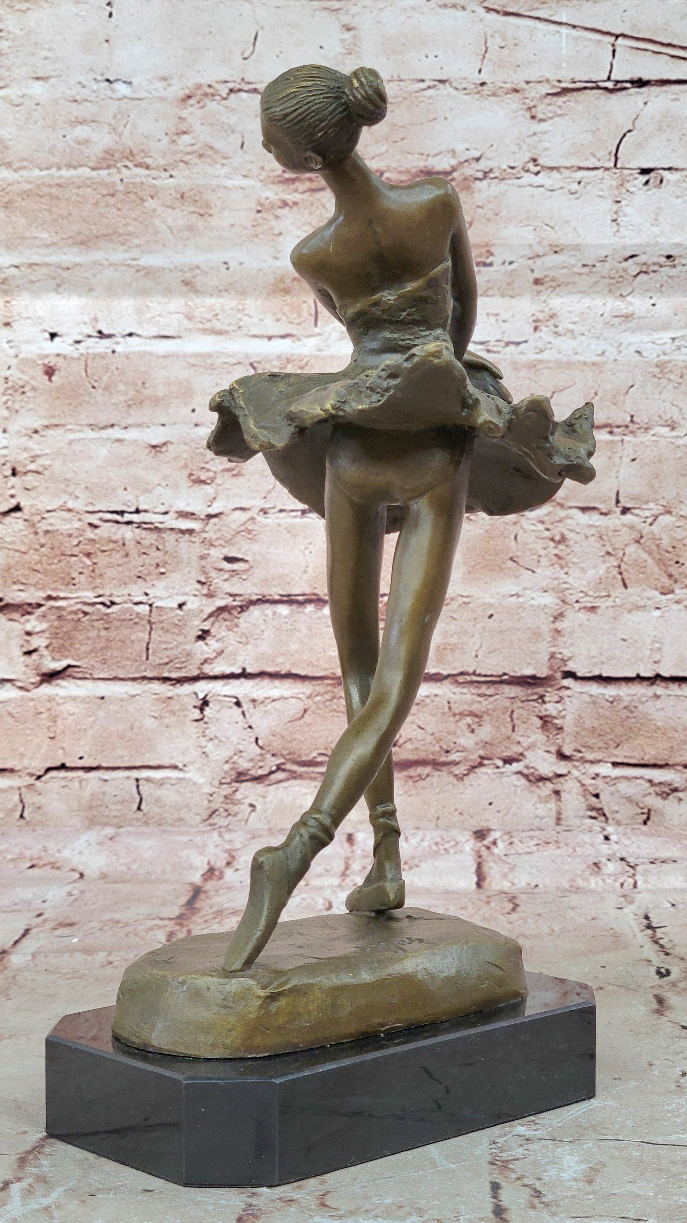 Handcrafted Detailed Little Ballerina Modern Art Bronze Sculpture Figurine
