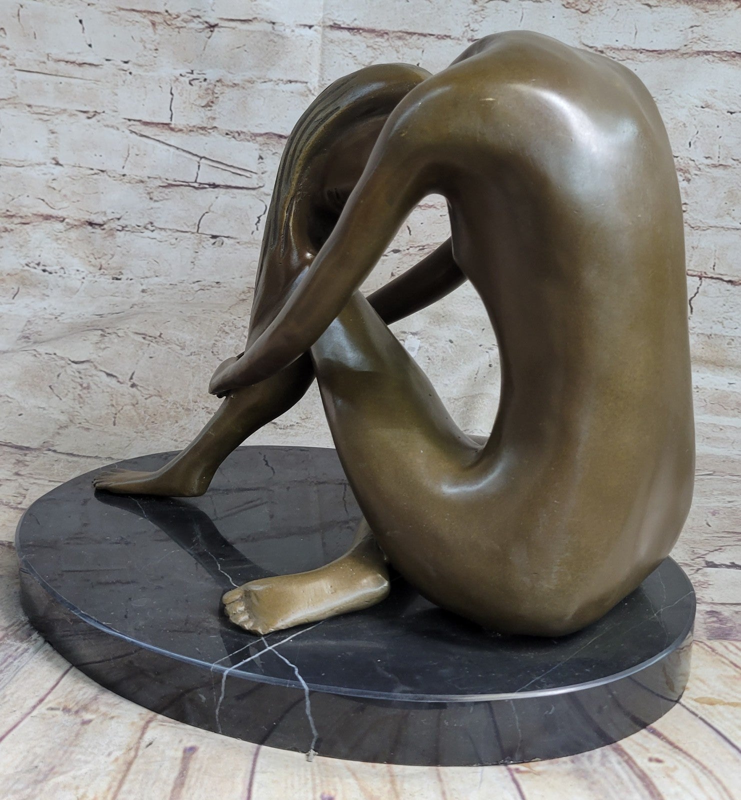 BRONZE NUDE WOMAN Girl Model Erotic Risque sculpture statue Figure Figurine