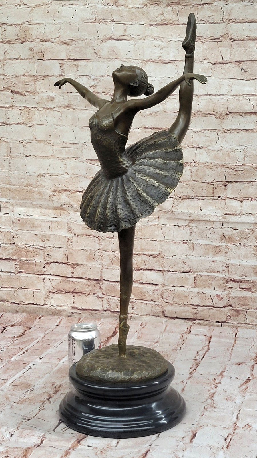 100% Solid  Genuine Bronze Ballet Dancer Statue French Ballerina by Collet