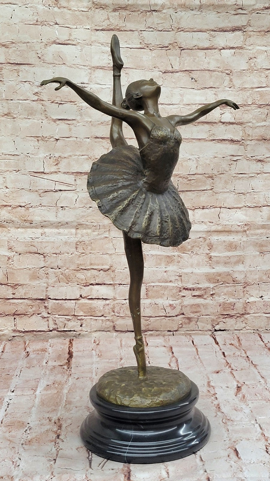 100% Solid  Genuine Bronze Ballet Dancer Statue French Ballerina by Collet