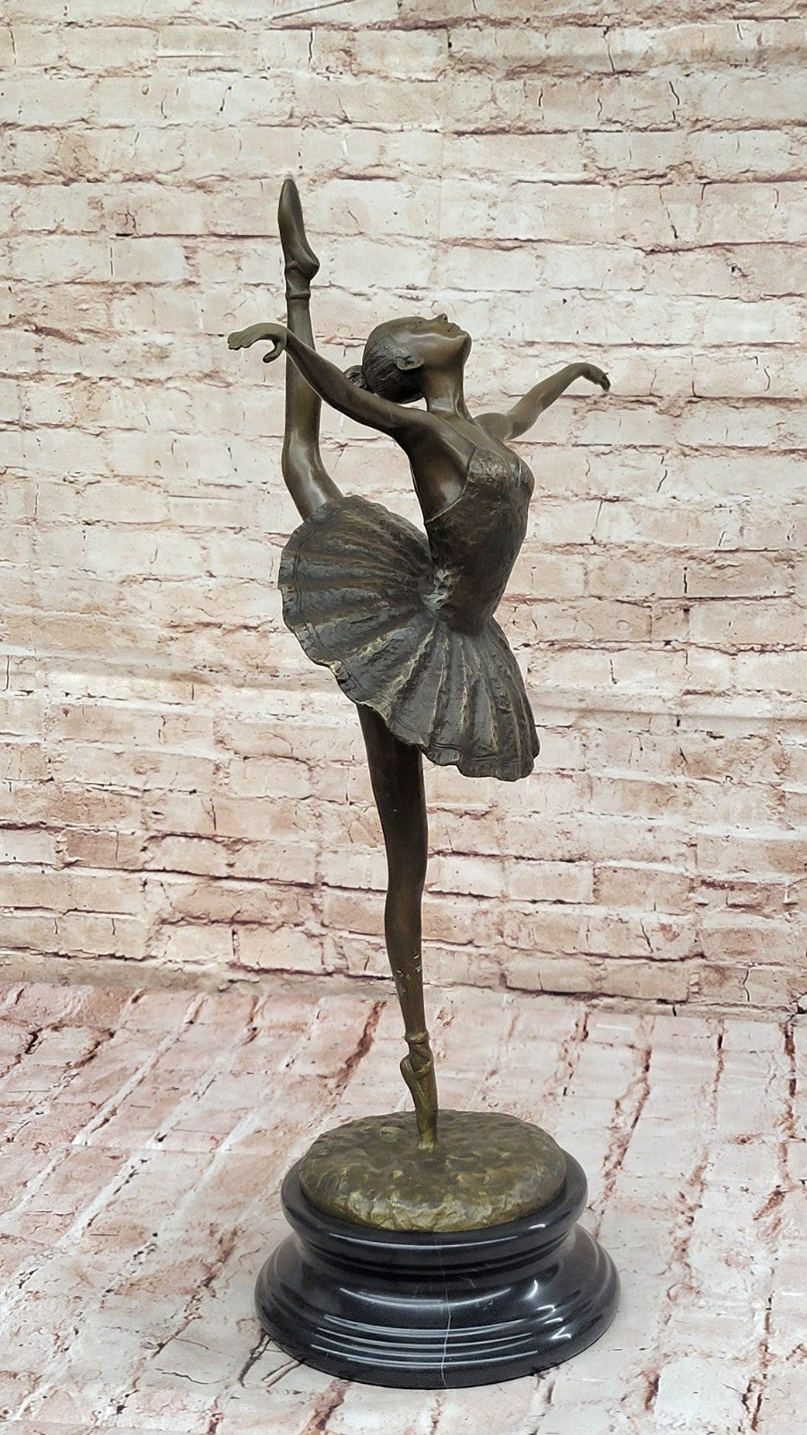 100% Solid  Genuine Bronze Ballet Dancer Statue French Ballerina by Collet