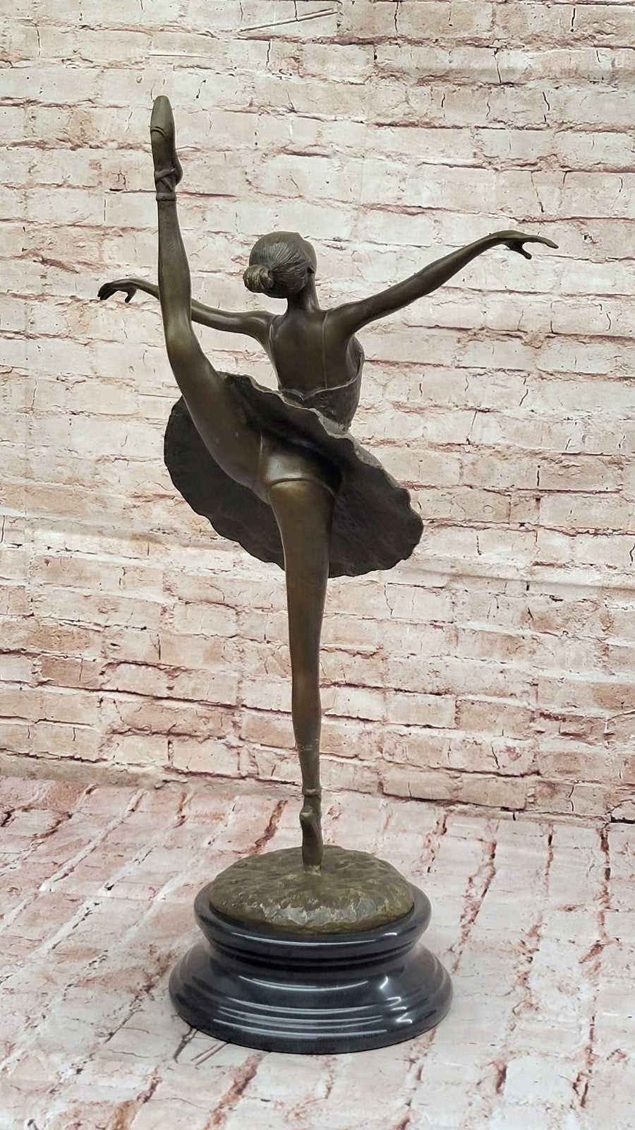 100% Solid  Genuine Bronze Ballet Dancer Statue French Ballerina by Collet