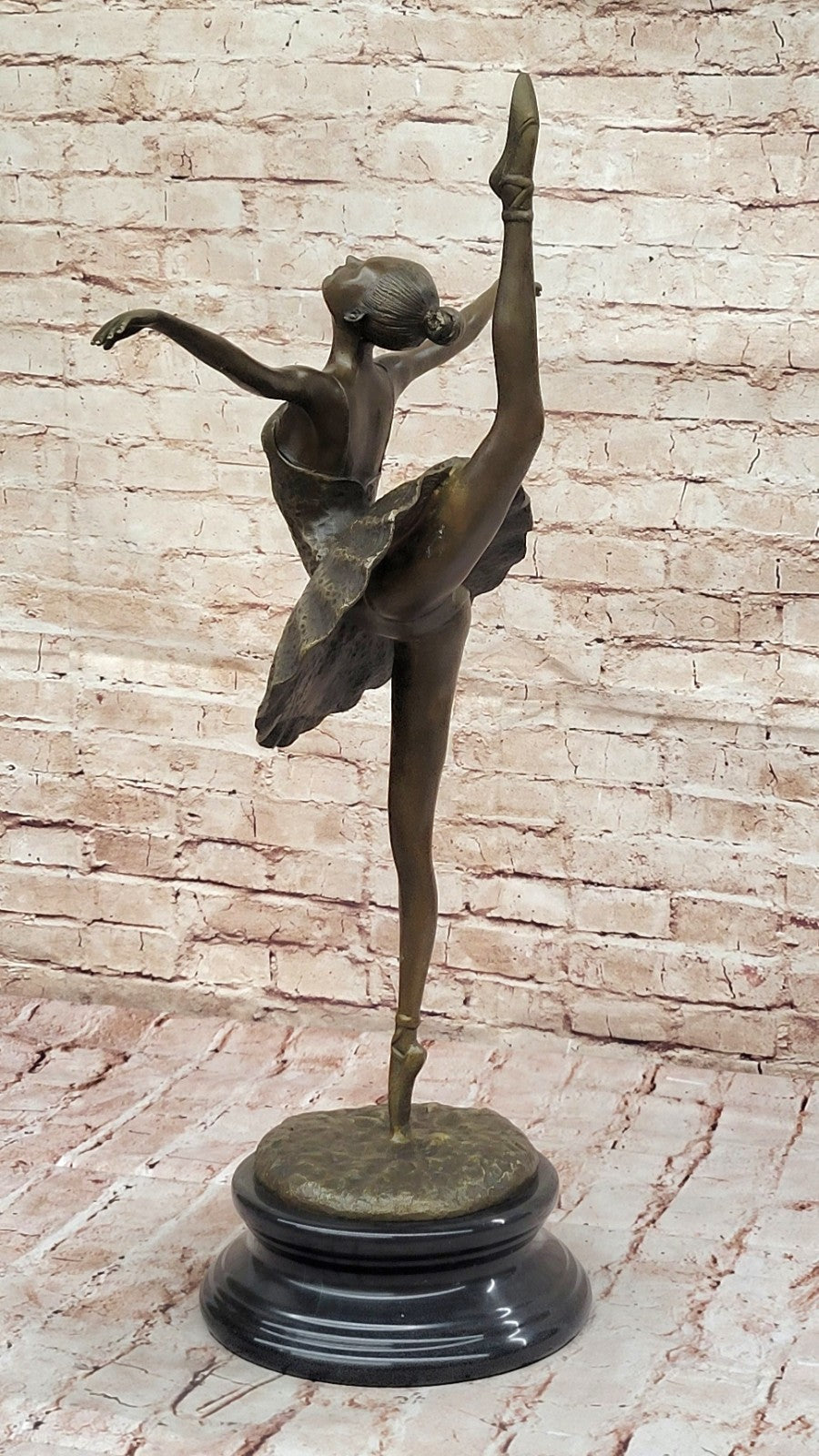 100% Solid  Genuine Bronze Ballet Dancer Statue French Ballerina by Collet