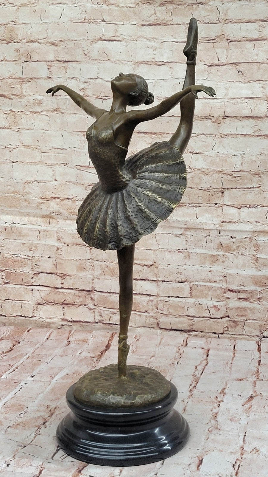 100% Solid  Genuine Bronze Ballet Dancer Statue French Ballerina by Collet