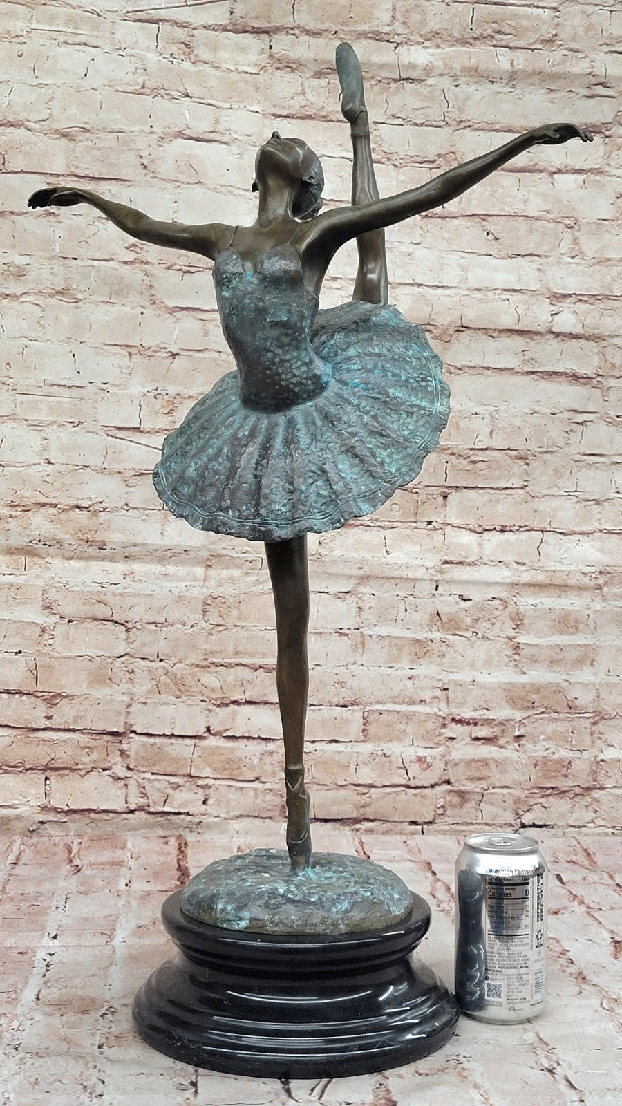 100% Solid  Genuine Bronze Ballet Dancer Statue French Ballerina by Collet