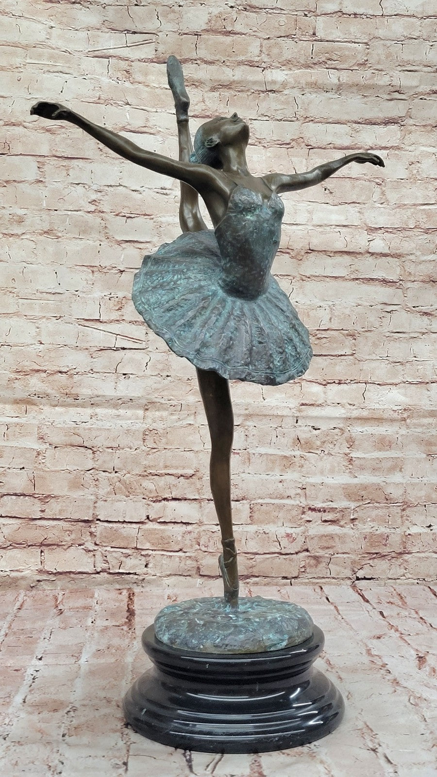 100% Solid  Genuine Bronze Ballet Dancer Statue French Ballerina by Collet