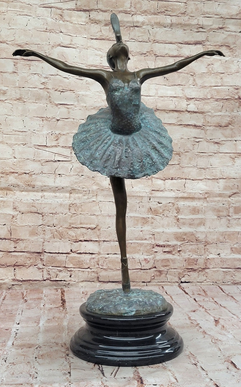100% Solid  Genuine Bronze Ballet Dancer Statue French Ballerina by Collet