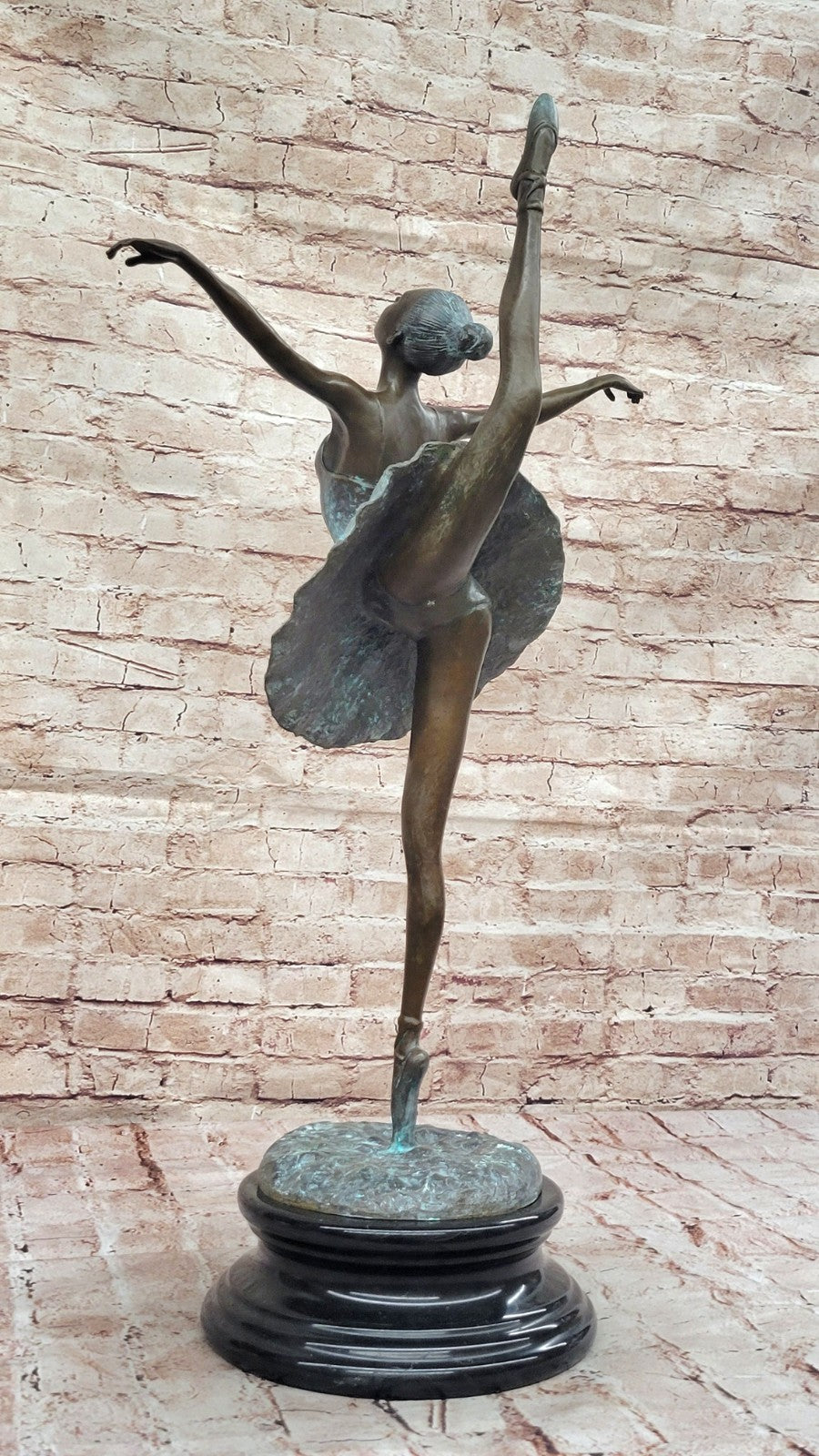 100% Solid  Genuine Bronze Ballet Dancer Statue French Ballerina by Collet