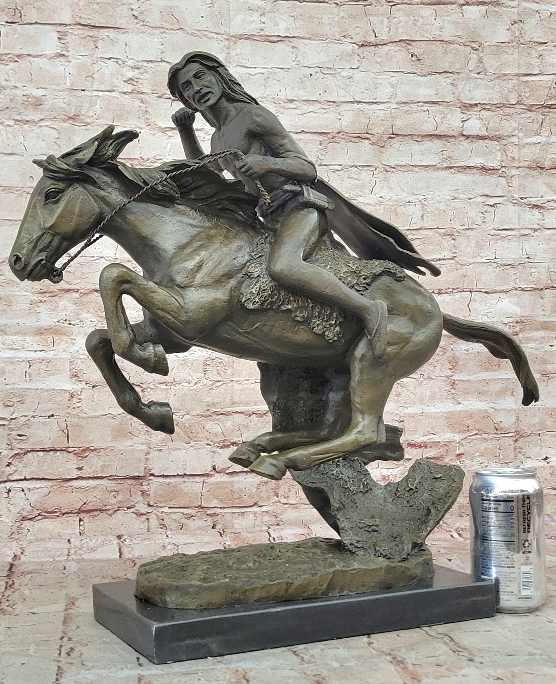 Cheyenne Bronze Sculpture/Statue by Frederic Remington LARGE Los Wax Method Sale