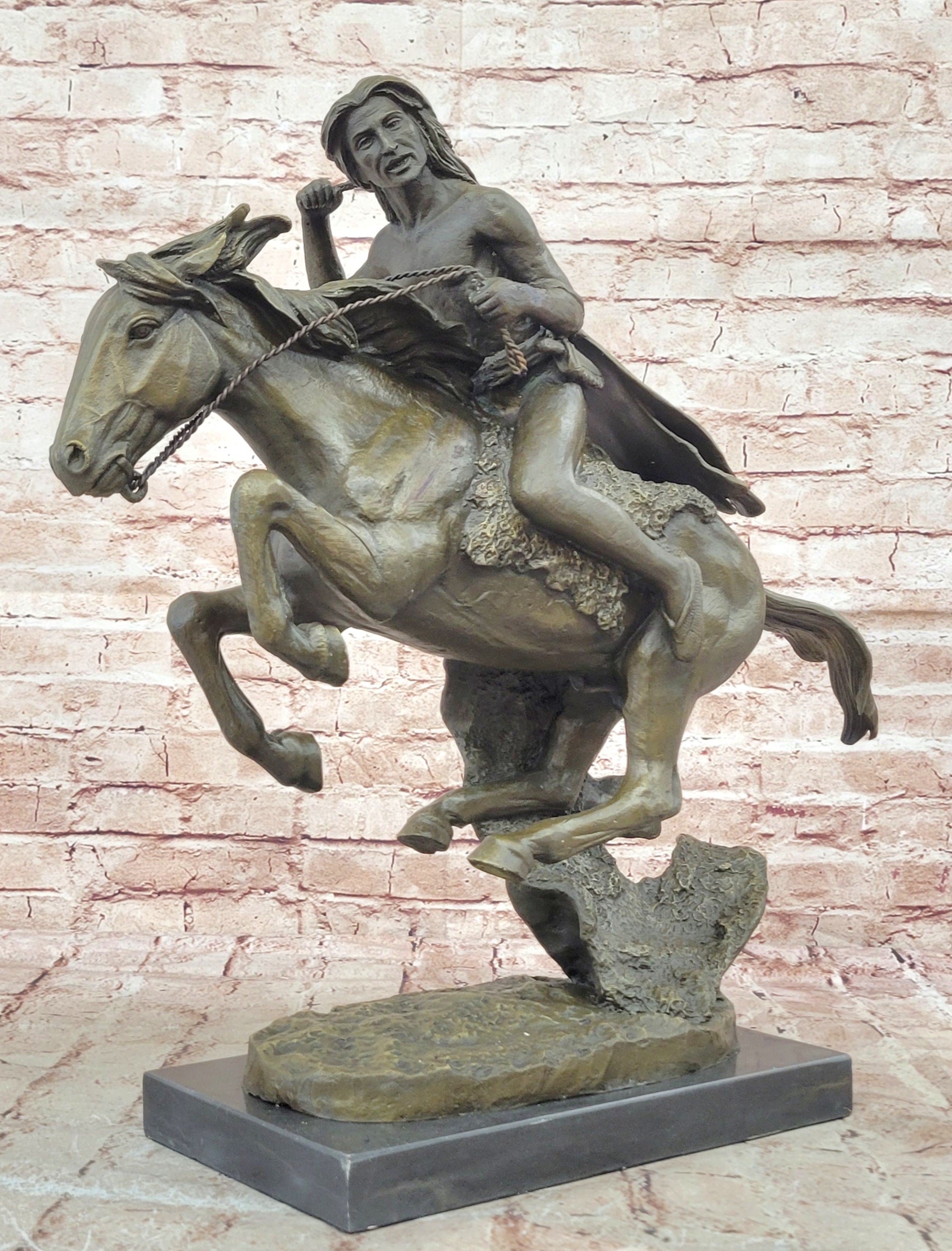 Cheyenne Bronze Sculpture/Statue by Frederic Remington LARGE Los Wax Method Sale