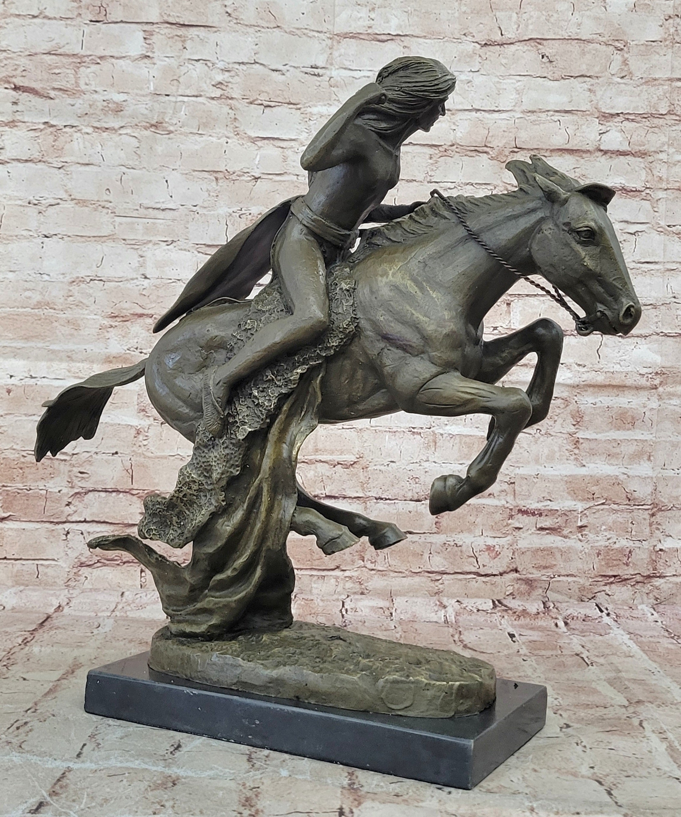 Cheyenne Bronze Sculpture/Statue by Frederic Remington LARGE Los Wax Method Sale
