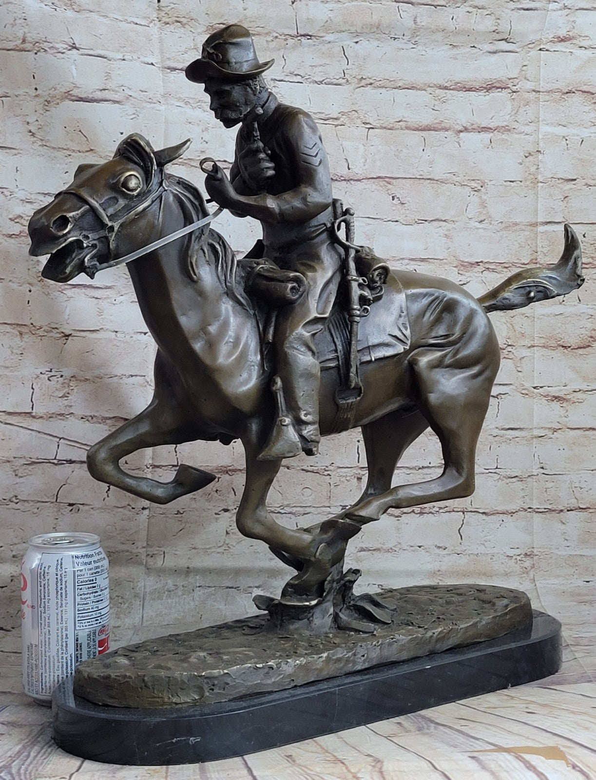 European Bronze Finery Old School Fighting Cowboy Genuine Bronze Scilpture