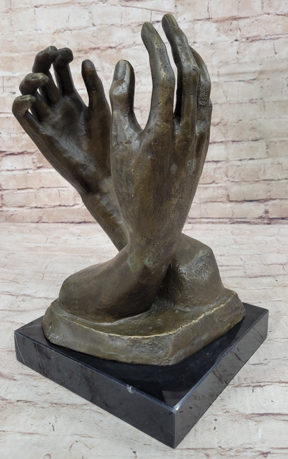 Captivating "The Cathedral" Bronze Statue by Rodin - Office Decor and Art Collectible