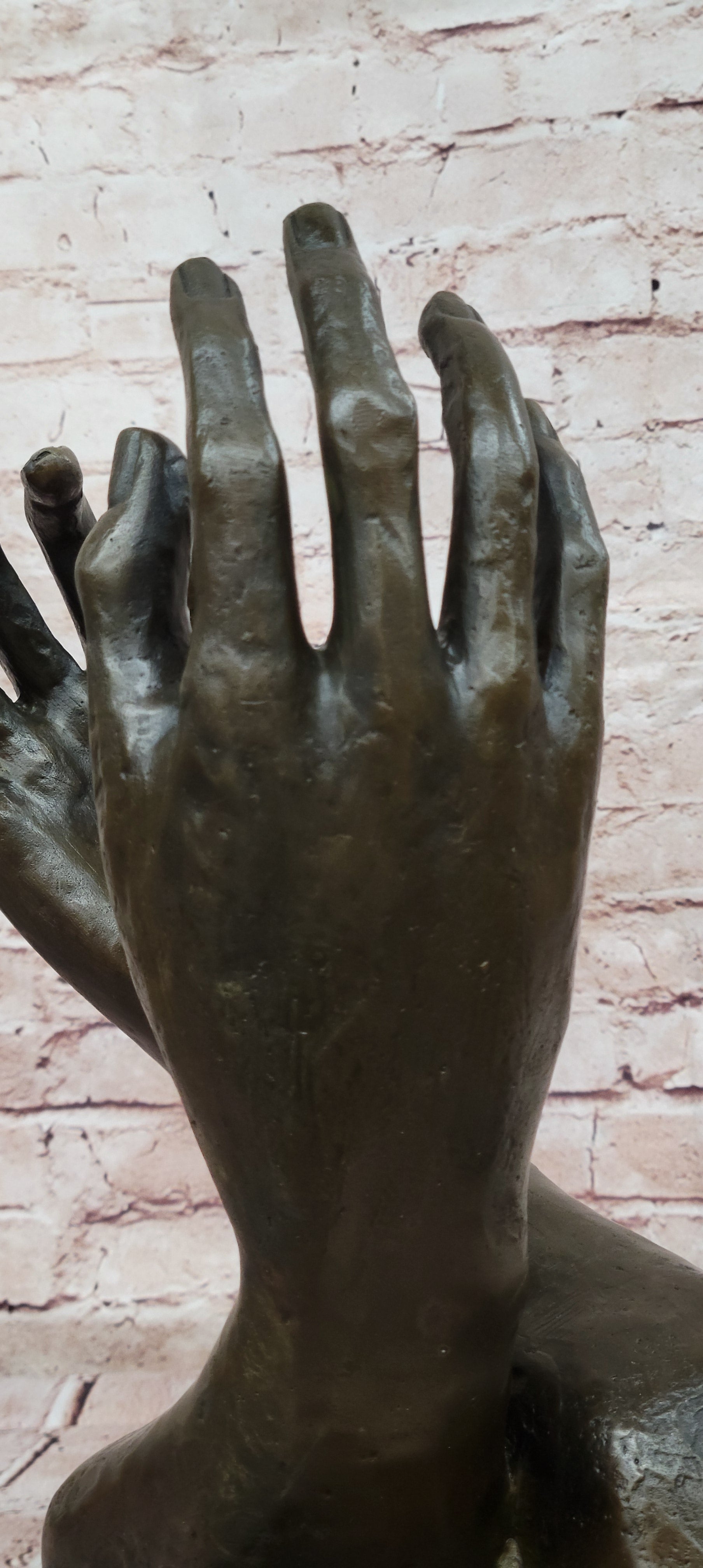 Captivating "The Cathedral" Bronze Statue by Rodin - Office Decor and Art Collectible