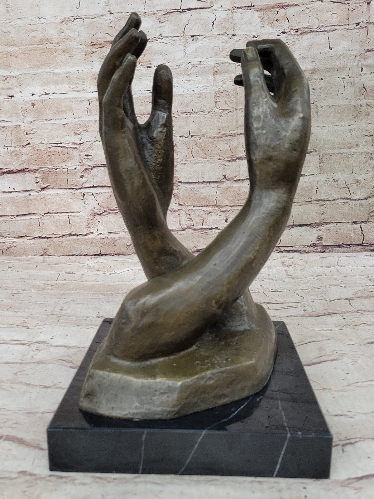 Captivating "The Cathedral" Bronze Statue by Rodin - Office Decor and Art Collectible