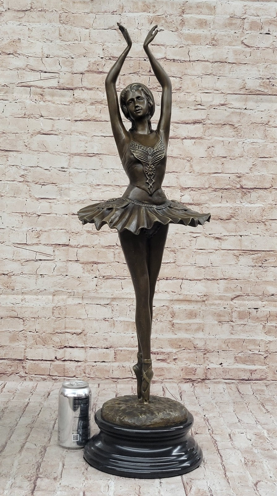 Sculpture by Swiss Artist Collet Bronze w/ Brown Patina Ballerina Limited Edition