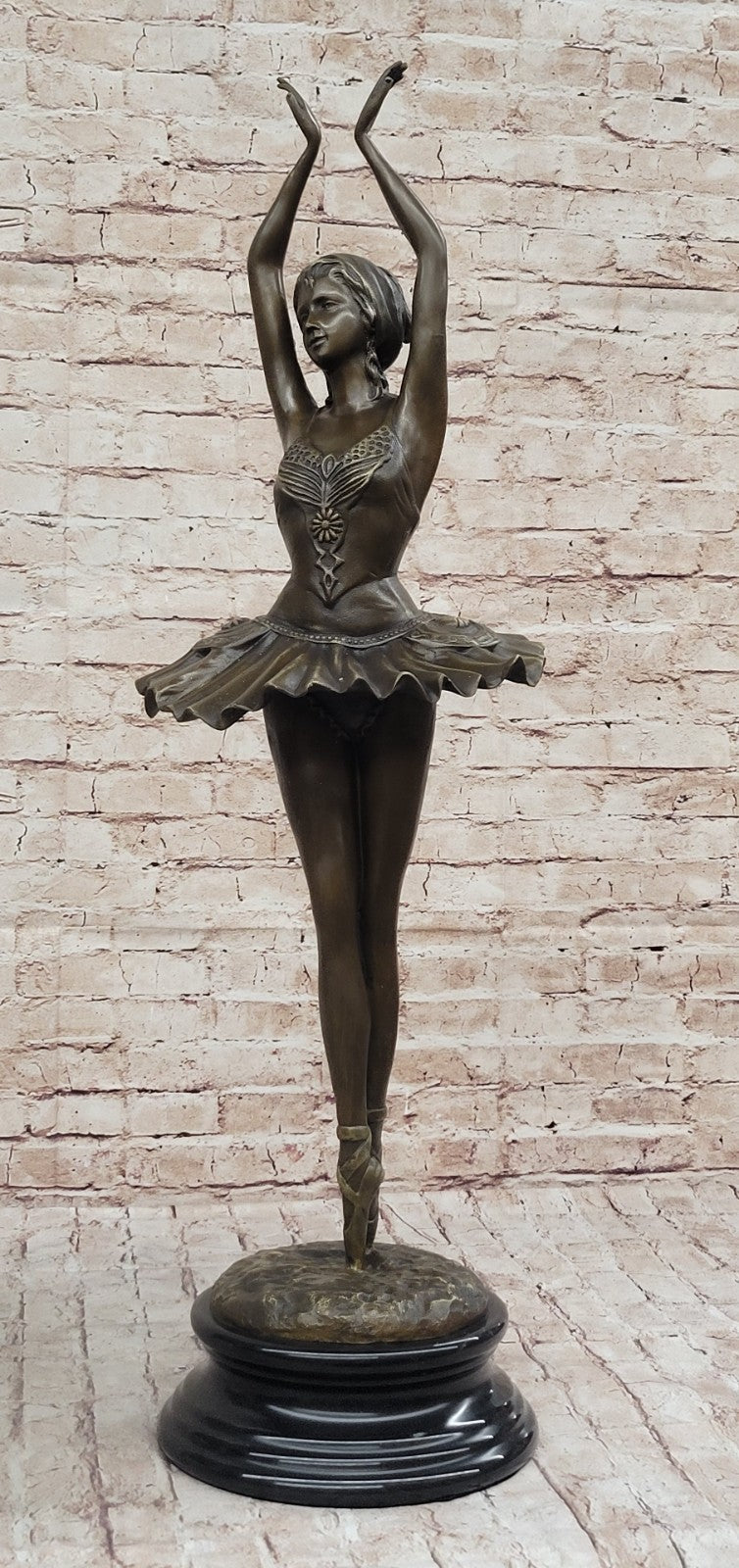 Sculpture by Swiss Artist Collet Bronze w/ Brown Patina Ballerina Limited Edition