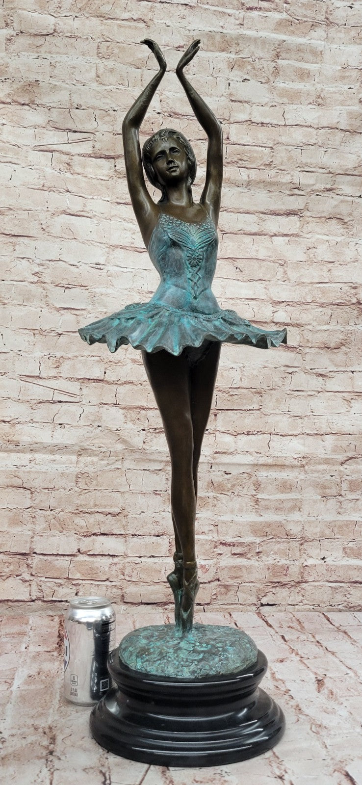 Genuine Bronze Ballerina Sculpture Statue Hot Cast Lost Wax Method Decor
