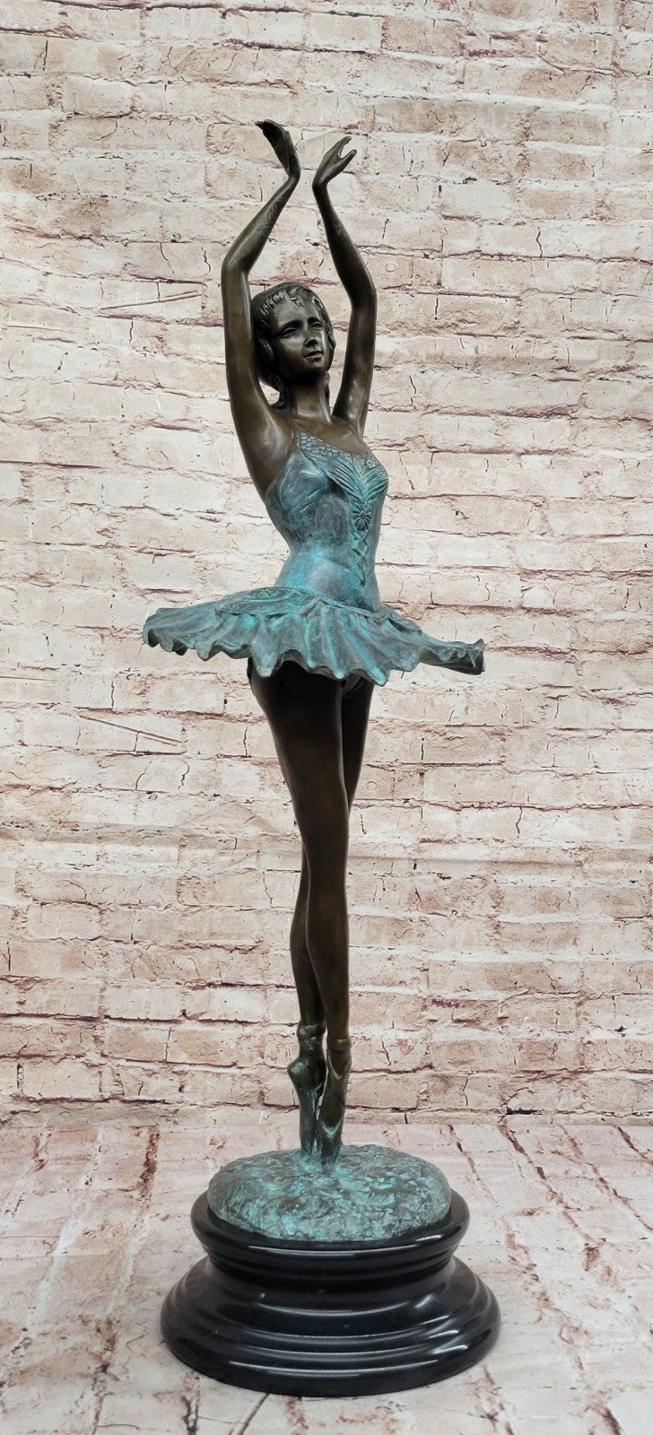 Genuine Bronze Ballerina Sculpture Statue Hot Cast Lost Wax Method Decor