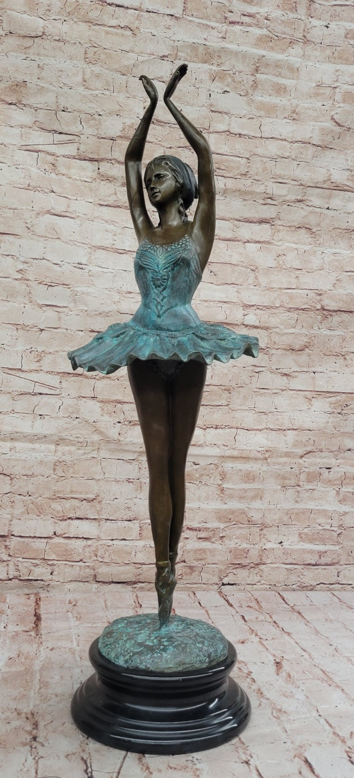 Genuine Bronze Ballerina Sculpture Statue Hot Cast Lost Wax Method Decor