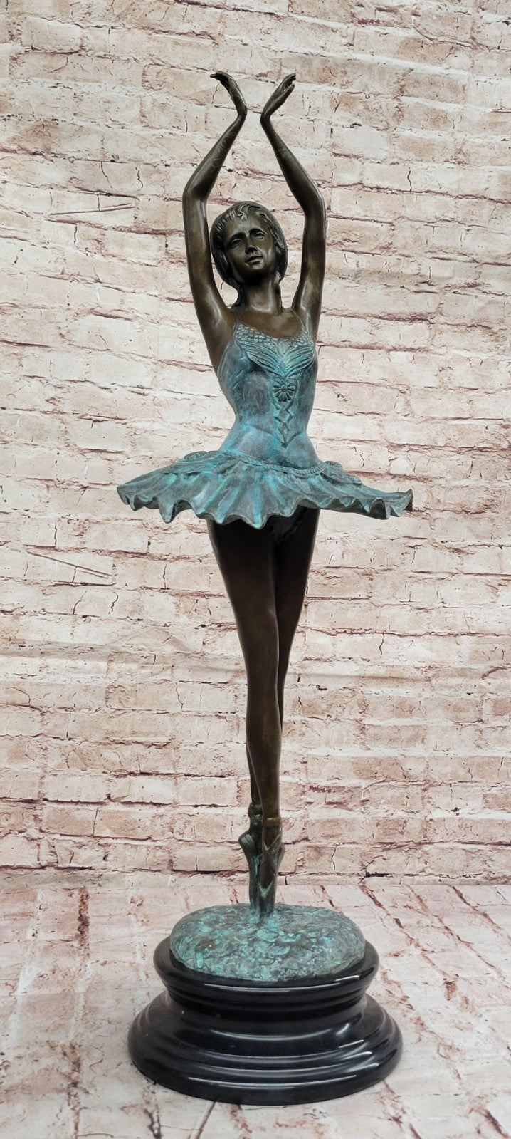 Genuine Bronze Ballerina Sculpture Statue Hot Cast Lost Wax Method Decor