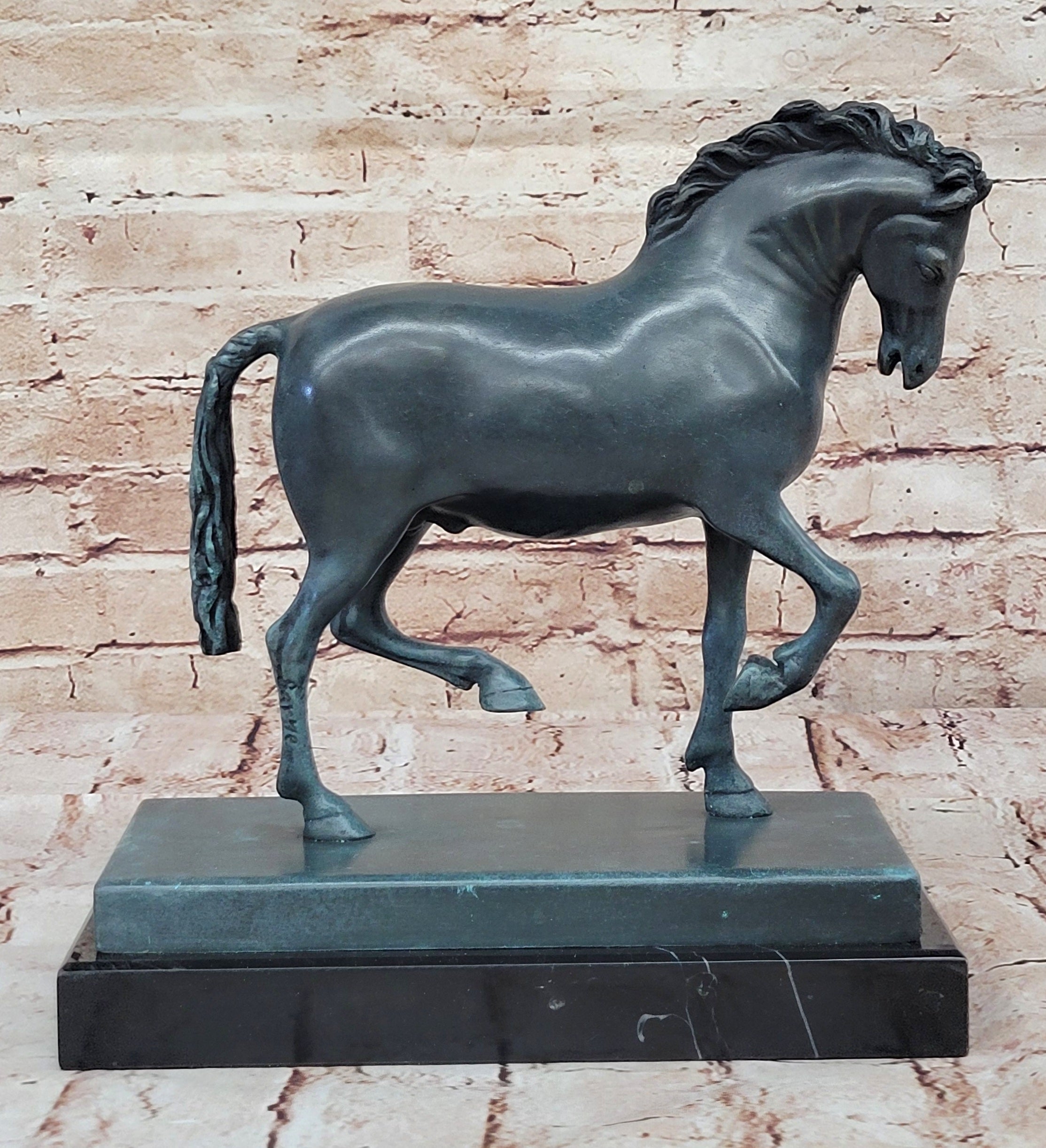 14" Old Chinese Fengshui Bronze Success Animal Tang Dynasty horse Horses Statue