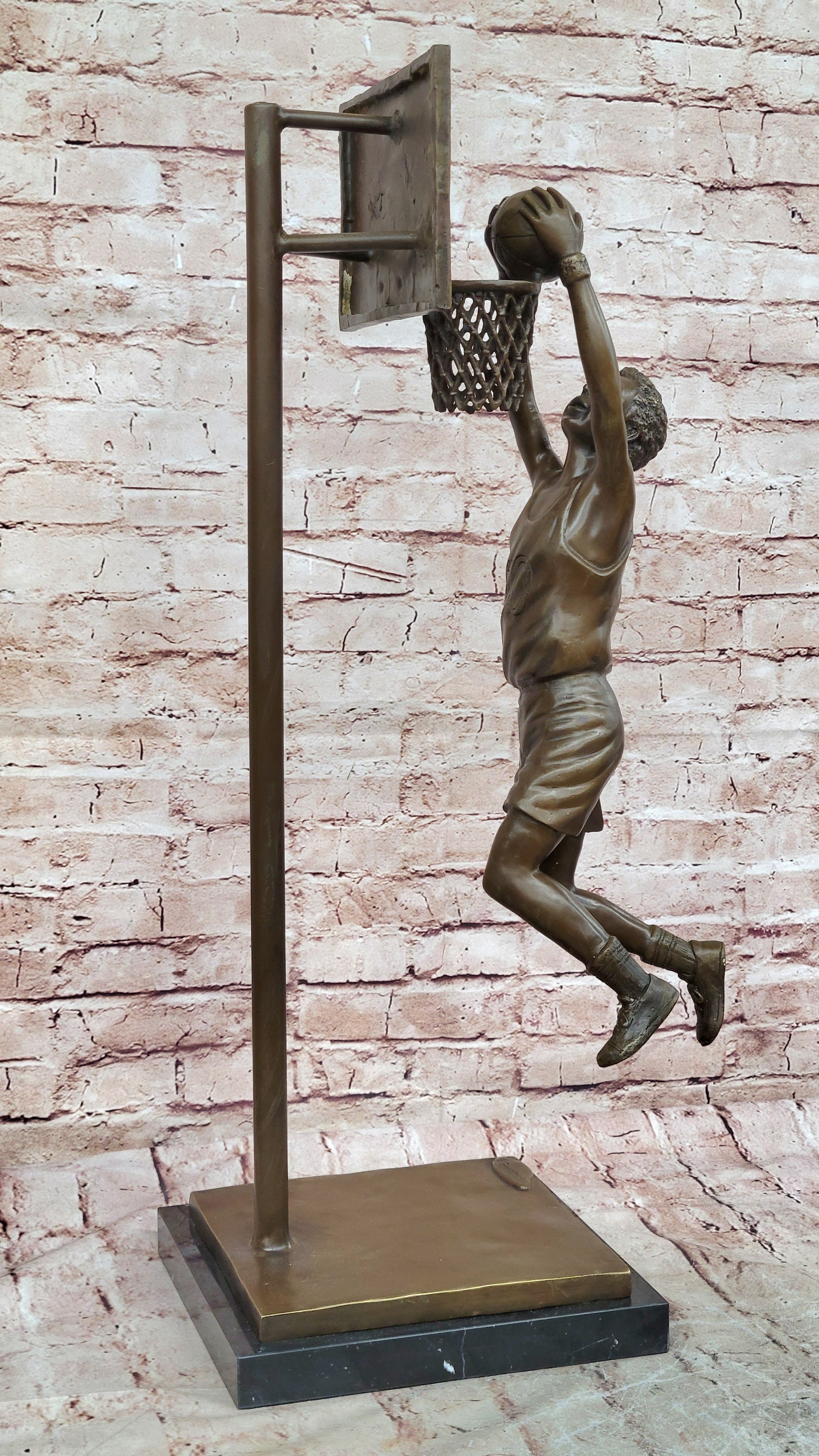 Basketball Player Athlete NBA Bronze Statue Sculpture Figurine Trophy Figure Art