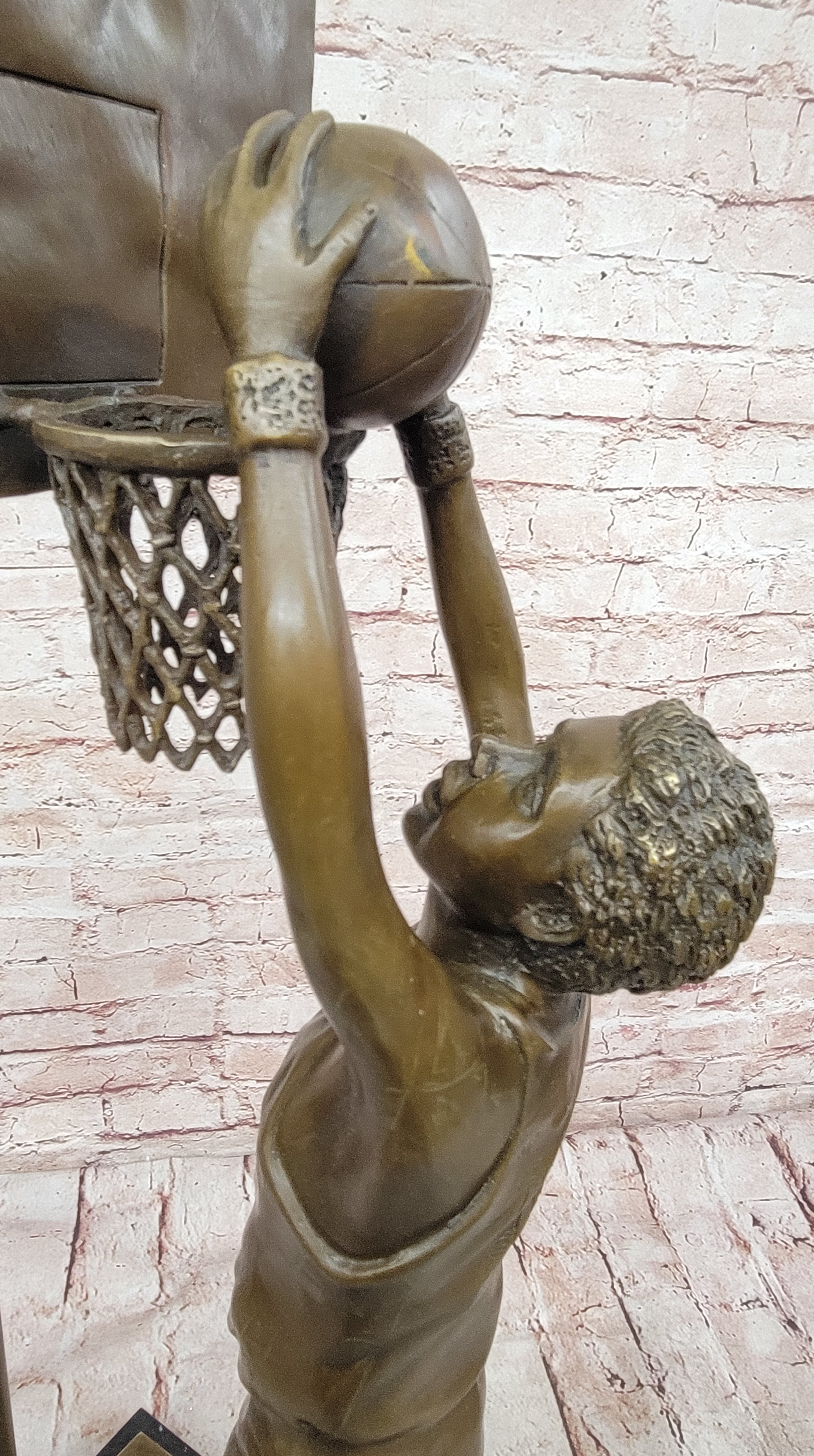 Basketball Player Athlete NBA Bronze Statue Sculpture Figurine Trophy Figure Art