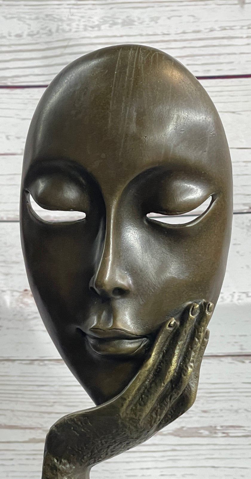 Dali-Inspired Thinking Woman Bronze Sculpture: Signed Original Artwork for Home Decor