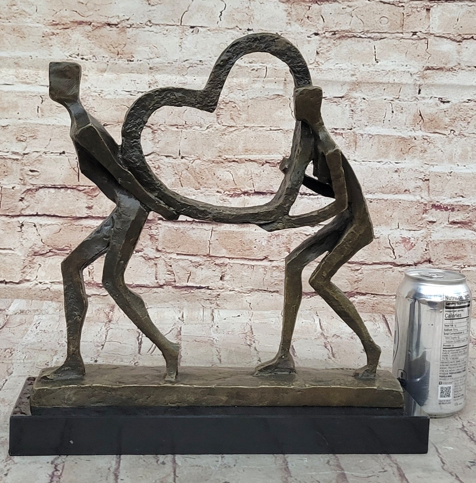 Symbolic Bond of Love: Abstract Bronze Statue by Francisci - Fine Art Sculpture