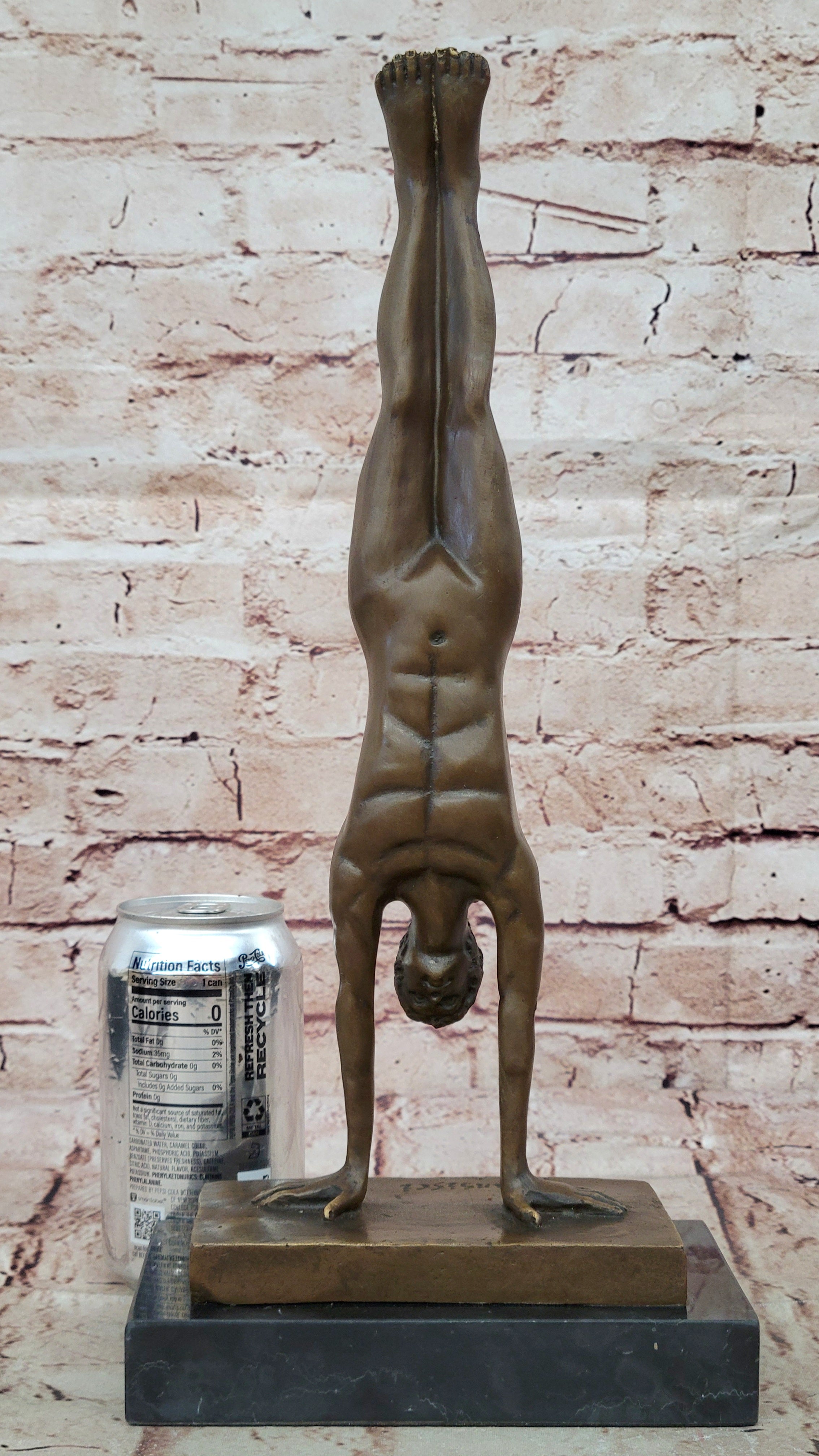 Bronze Sculpture Hand Stand Gymnast Figurine Hot Cast Lost Wax Method Fransisci