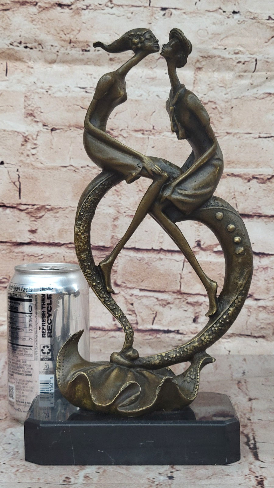 Collet`s Bronze Sculpture: Eternal Love Abstract Art Statue Artwork