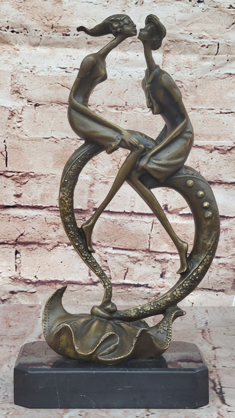 Collet`s Bronze Sculpture: Eternal Love Abstract Art Statue Artwork