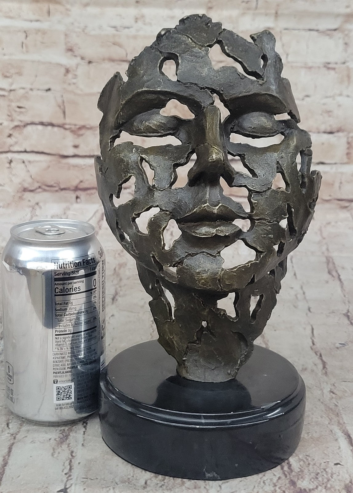 Fine Art Bronze Sculpture Salvador Dali Woman with Face Mask Collectible Statue