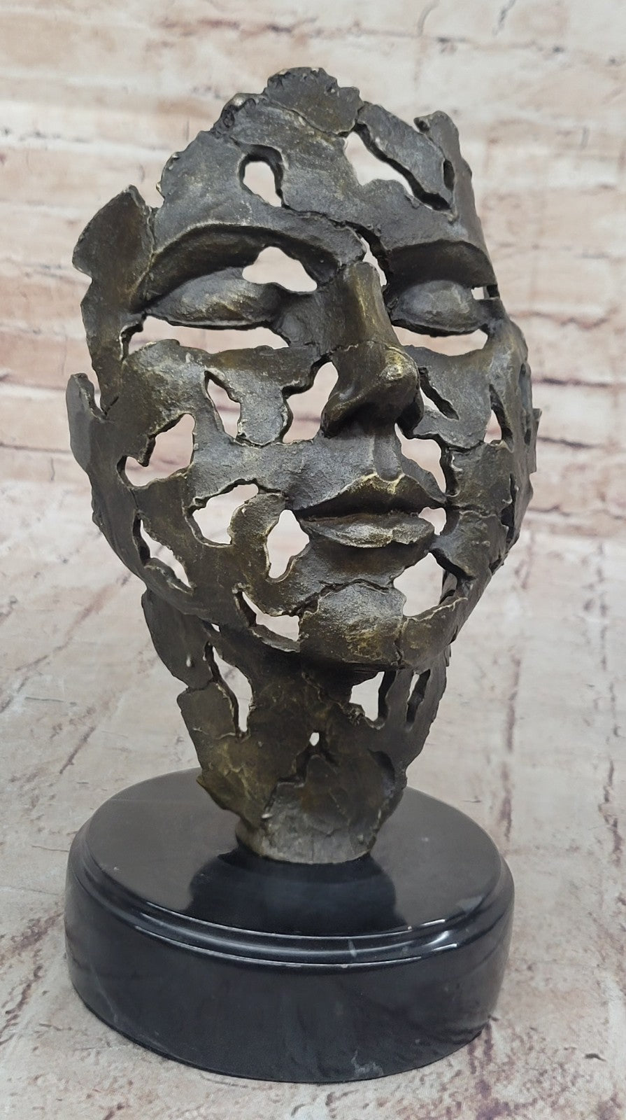 Fine Art Bronze Sculpture Salvador Dali Woman with Face Mask Collectible Statue