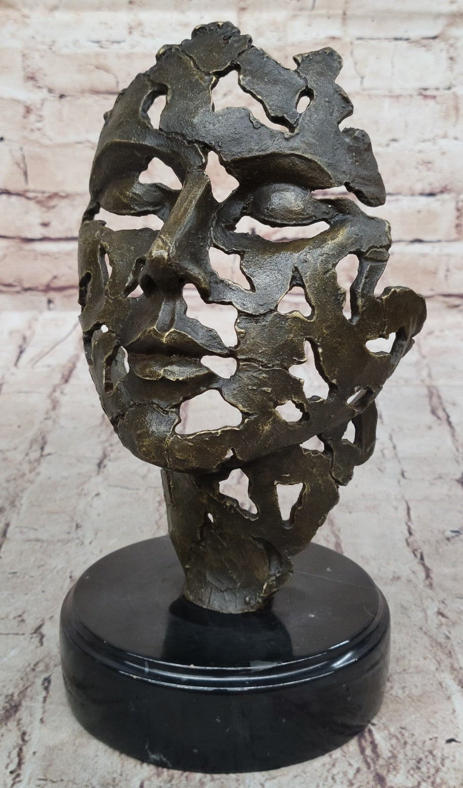 Fine Art Bronze Sculpture Salvador Dali Woman with Face Mask Collectible Statue