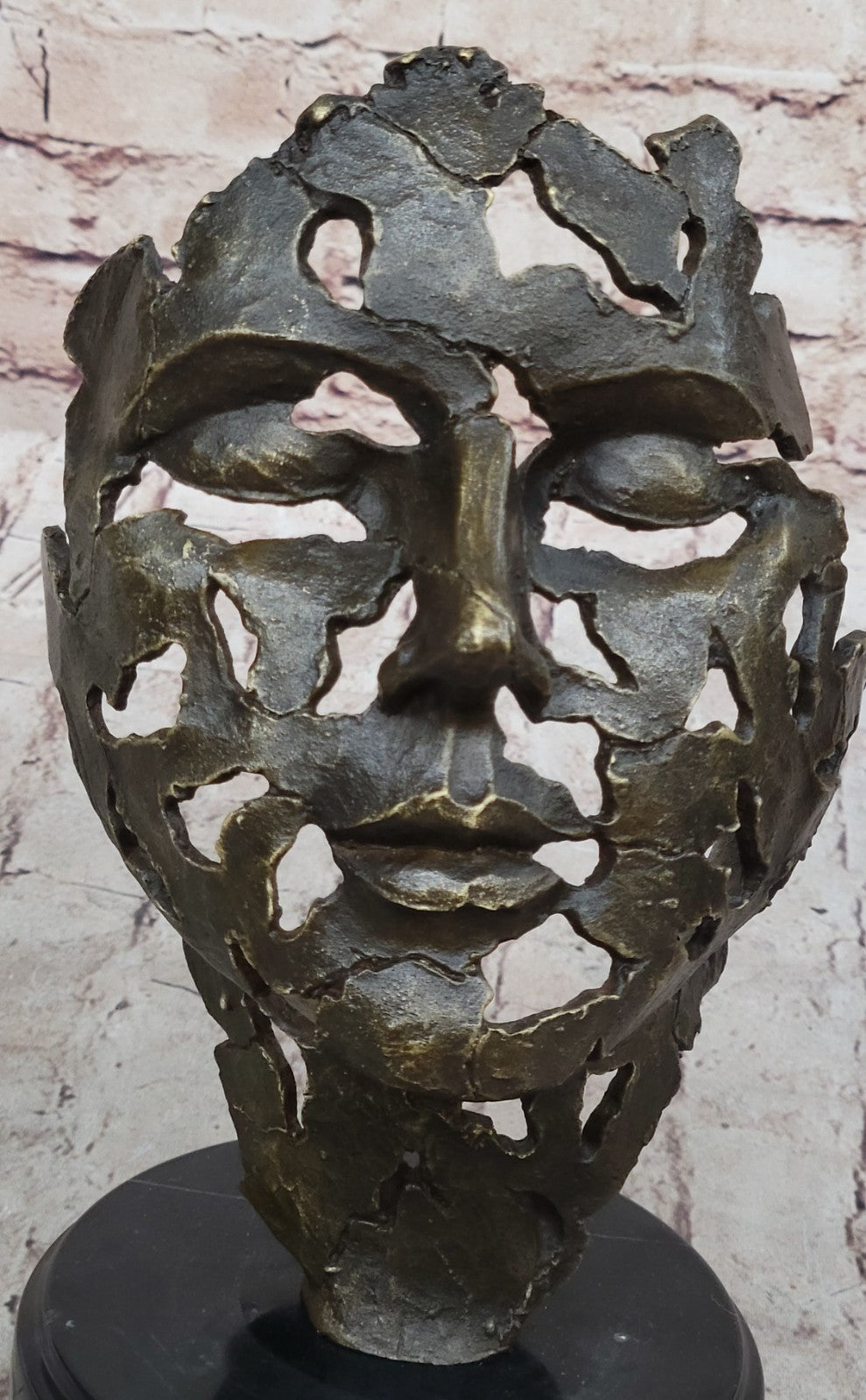 Fine Art Bronze Sculpture Salvador Dali Woman with Face Mask Collectible Statue