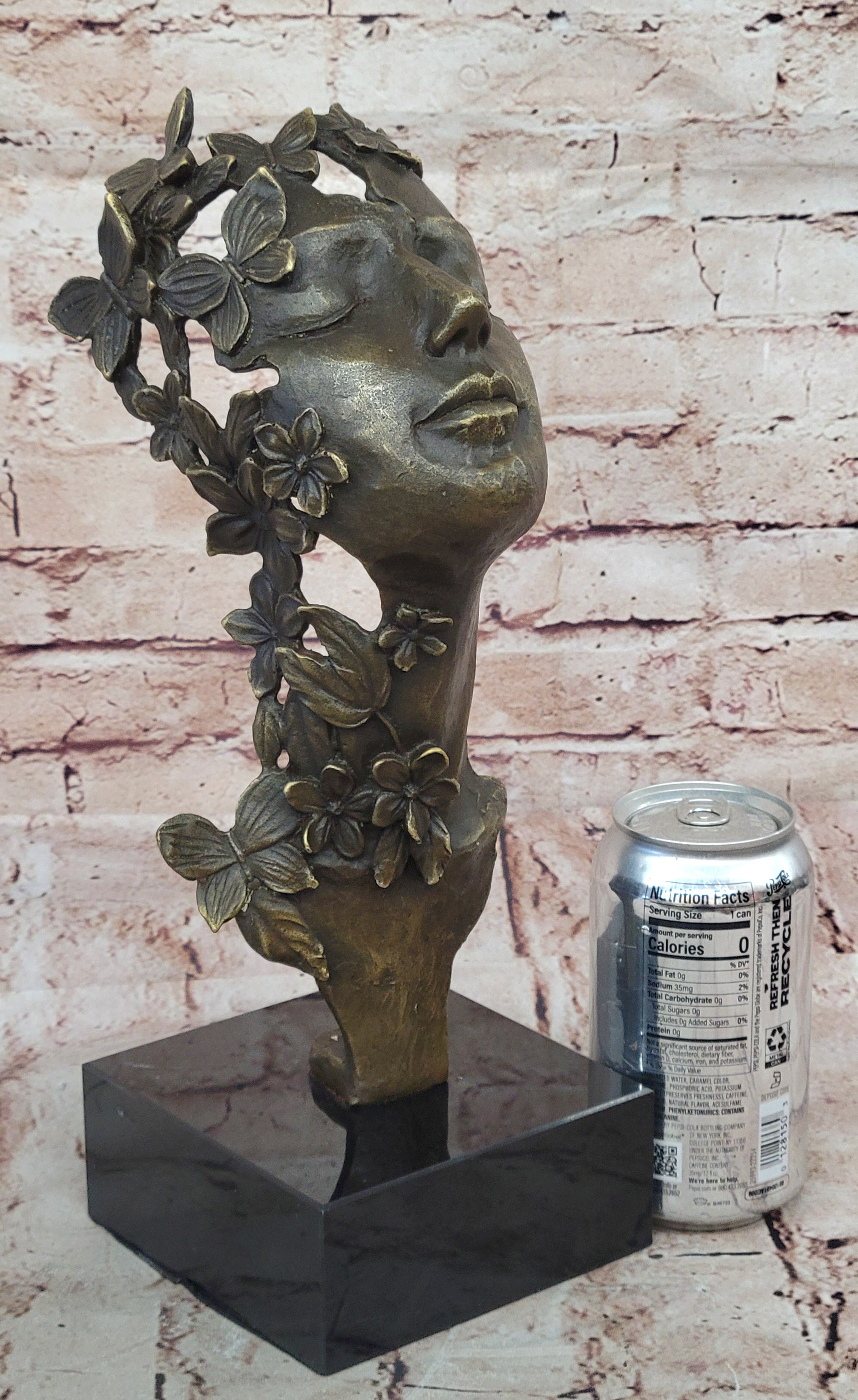 Collector Edition Bronze Statue: Salvador Dali Relaxed Woman with Butterfly