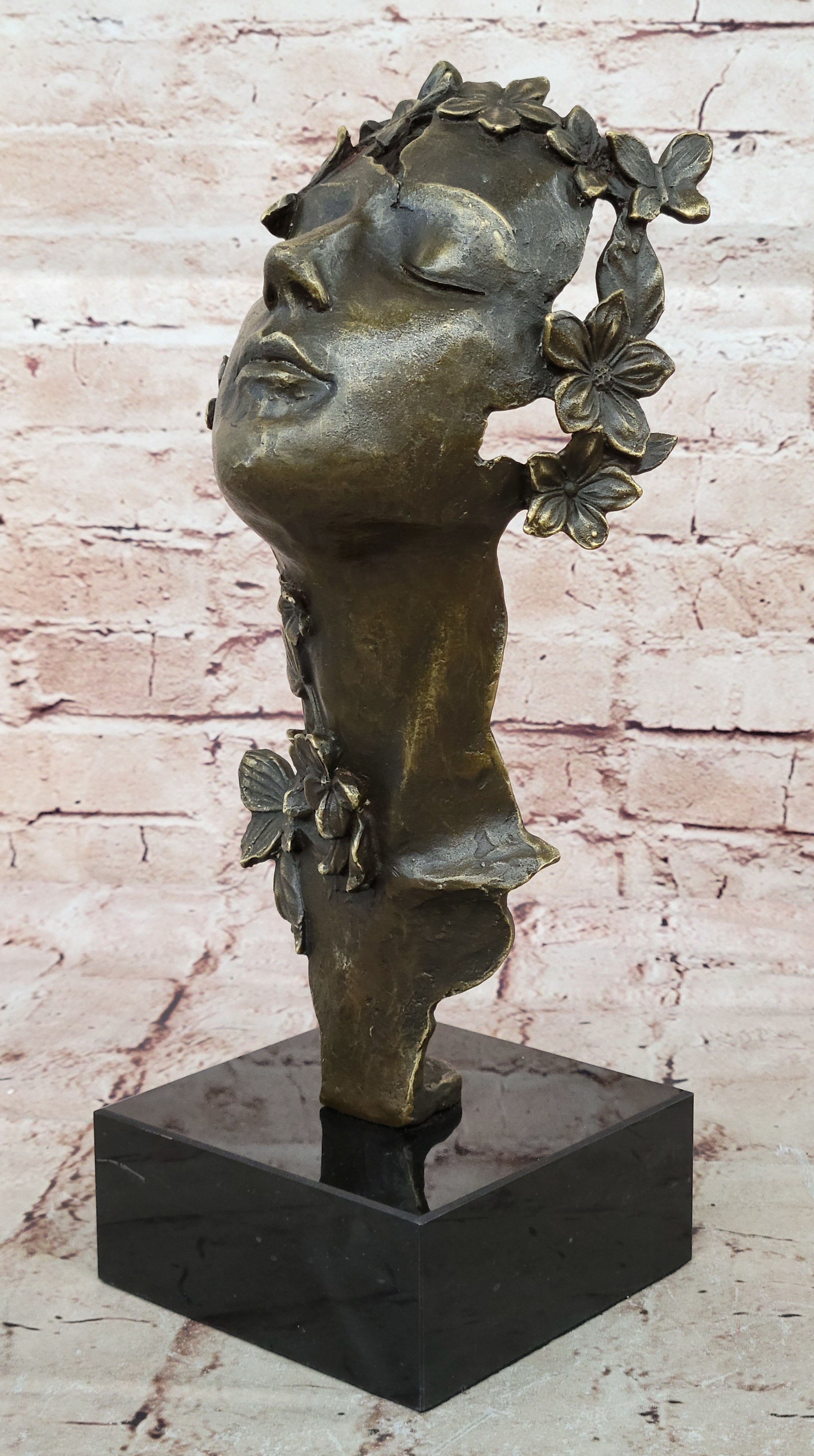 Collector Edition Bronze Statue: Salvador Dali Relaxed Woman with Butterfly