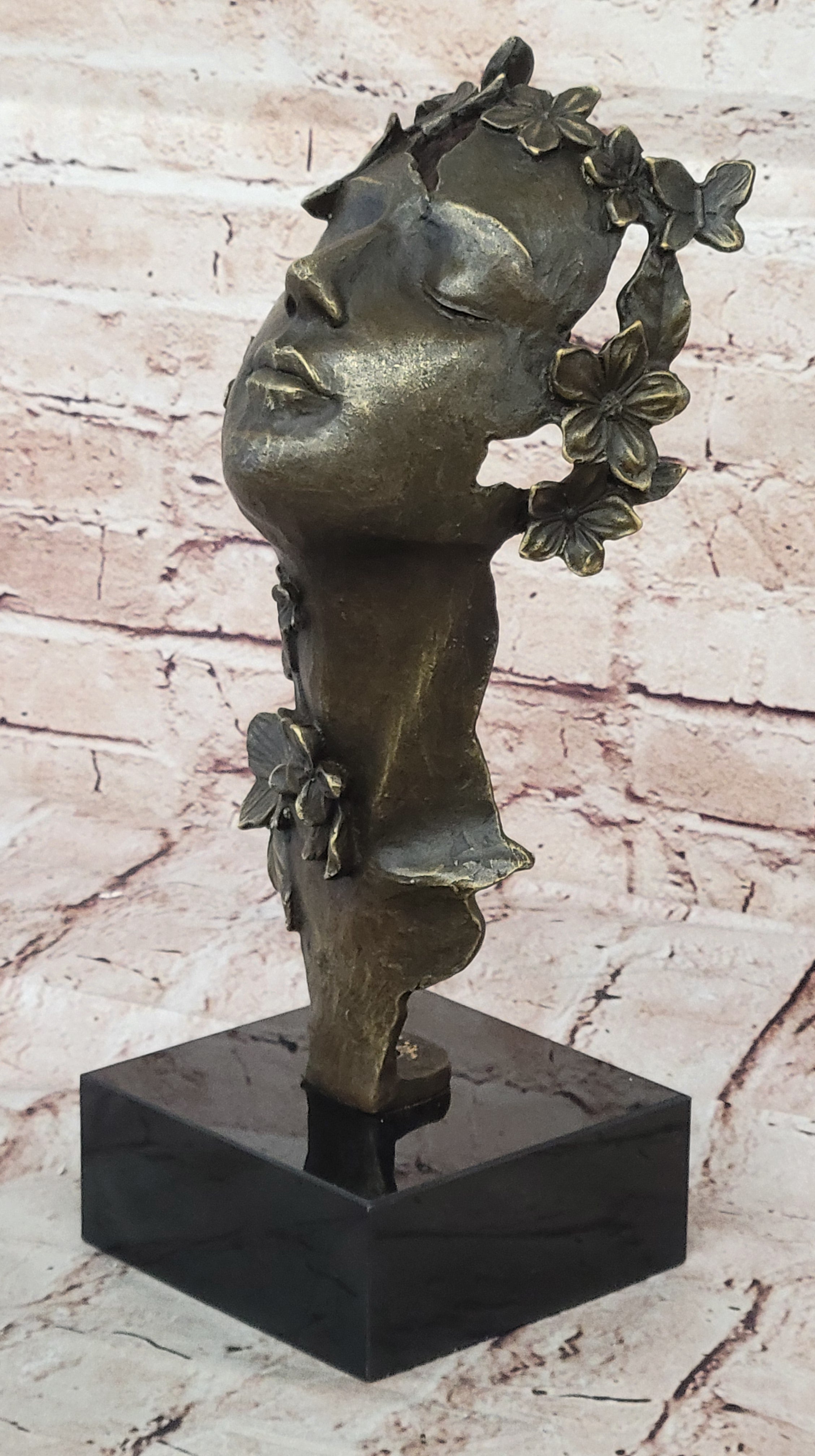 Collector Edition Bronze Statue: Salvador Dali Relaxed Woman with Butterfly