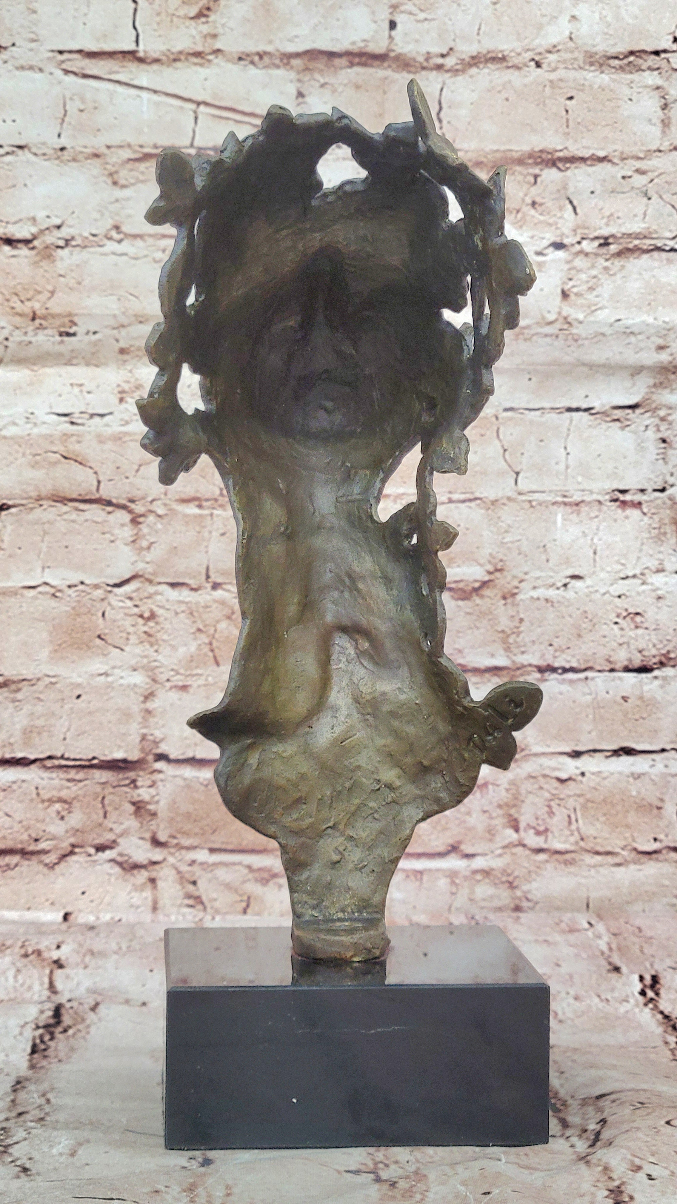 Collector Edition Bronze Statue: Salvador Dali Relaxed Woman with Butterfly