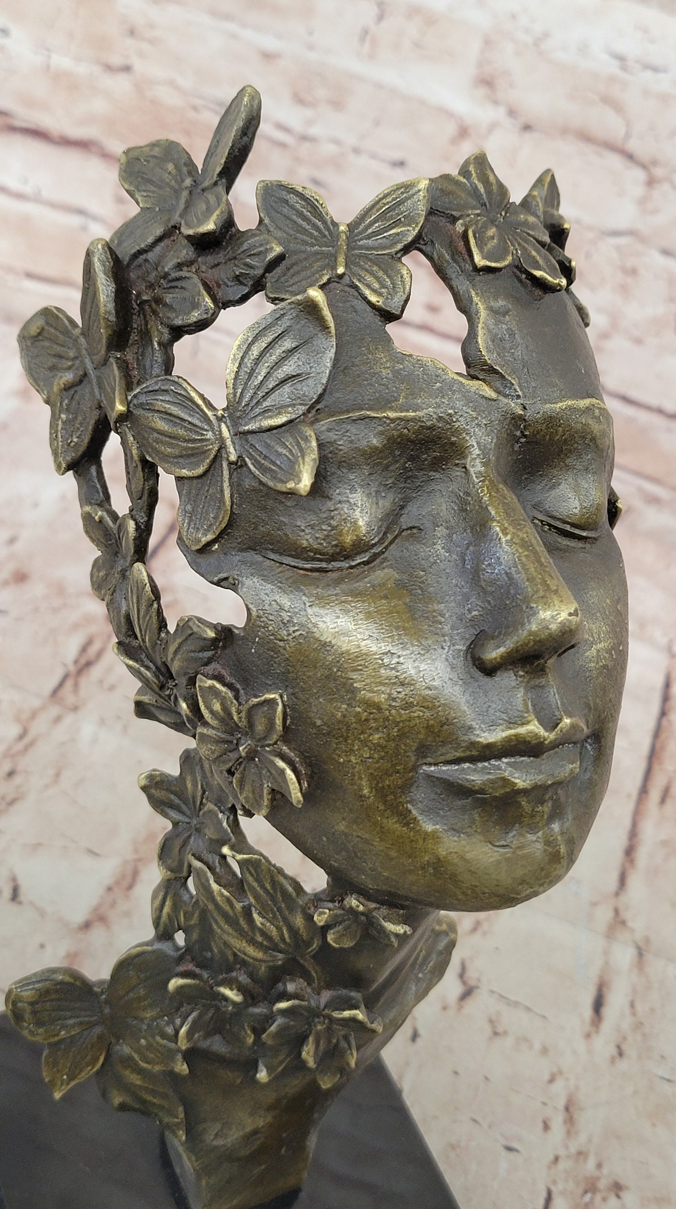 Collector Edition Bronze Statue: Salvador Dali Relaxed Woman with Butterfly