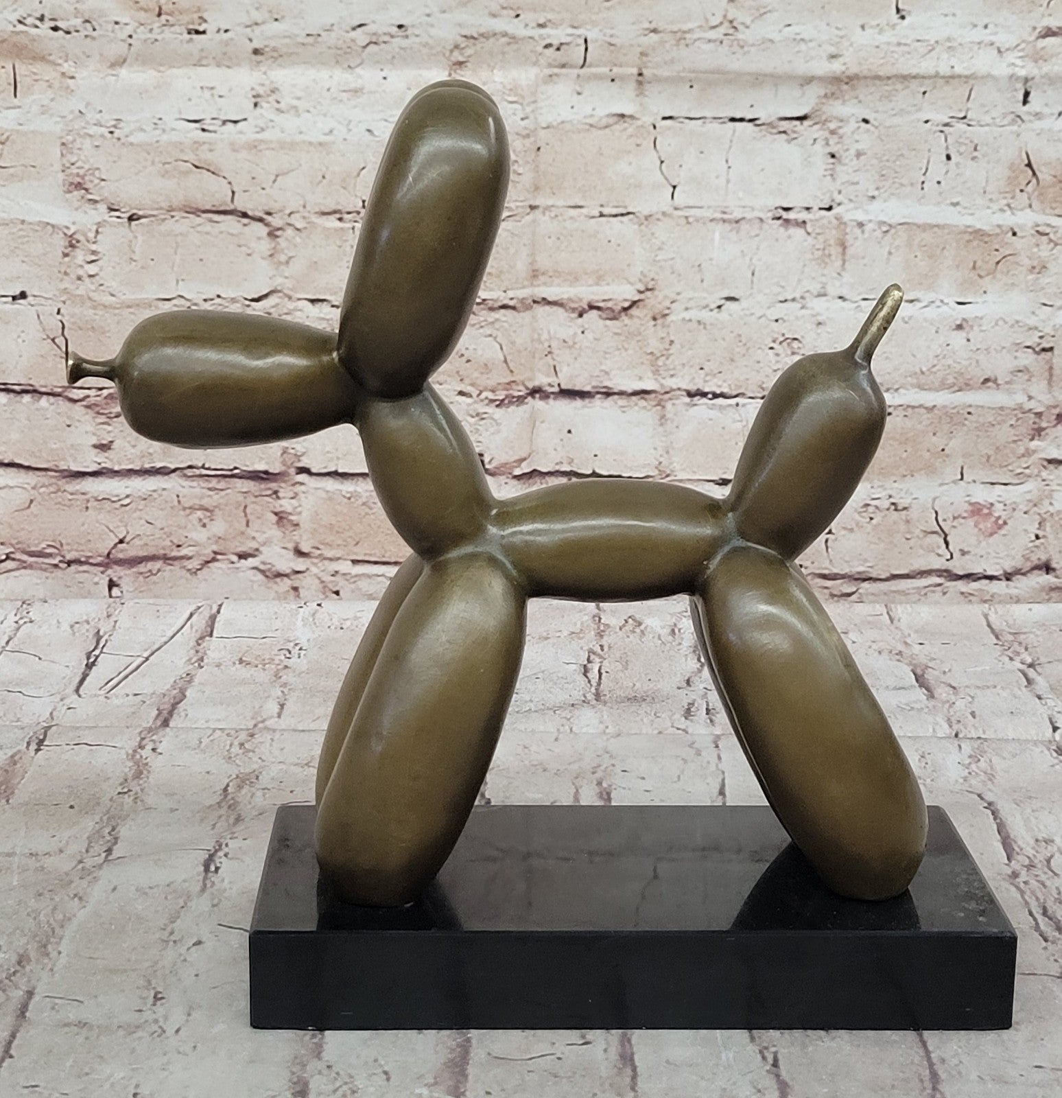 Hand Made Bronze Balloon Dog Statue: Mid Century Artwork Collectible Sale