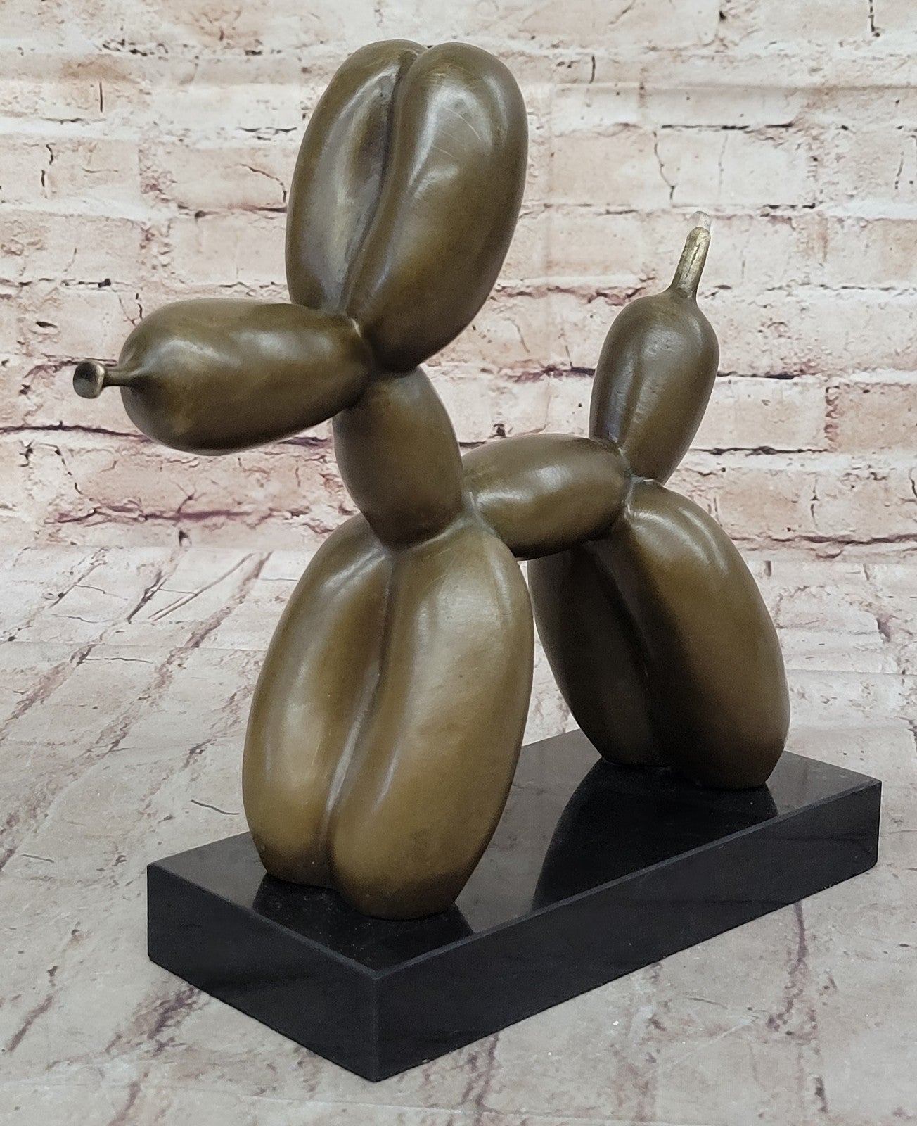 Hand Made Bronze Balloon Dog Statue: Mid Century Artwork Collectible Sale