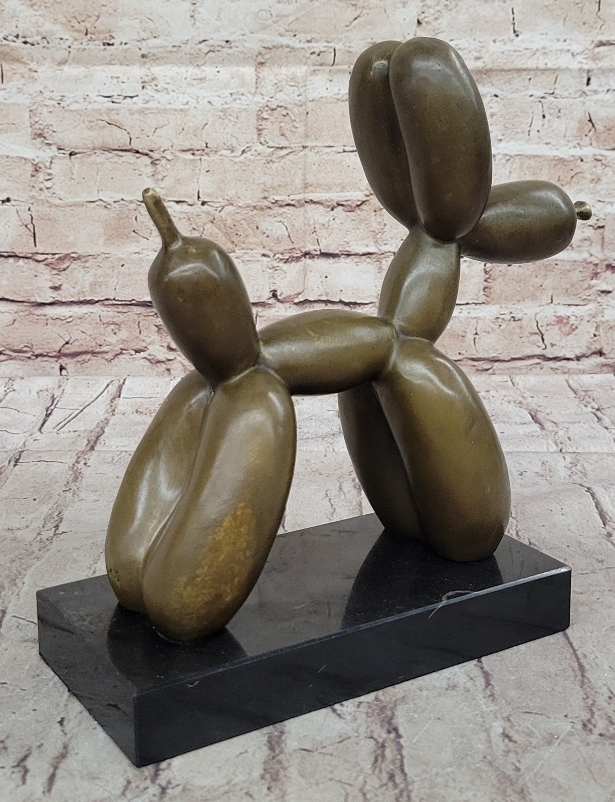 Hand Made Bronze Balloon Dog Statue: Mid Century Artwork Collectible Sale