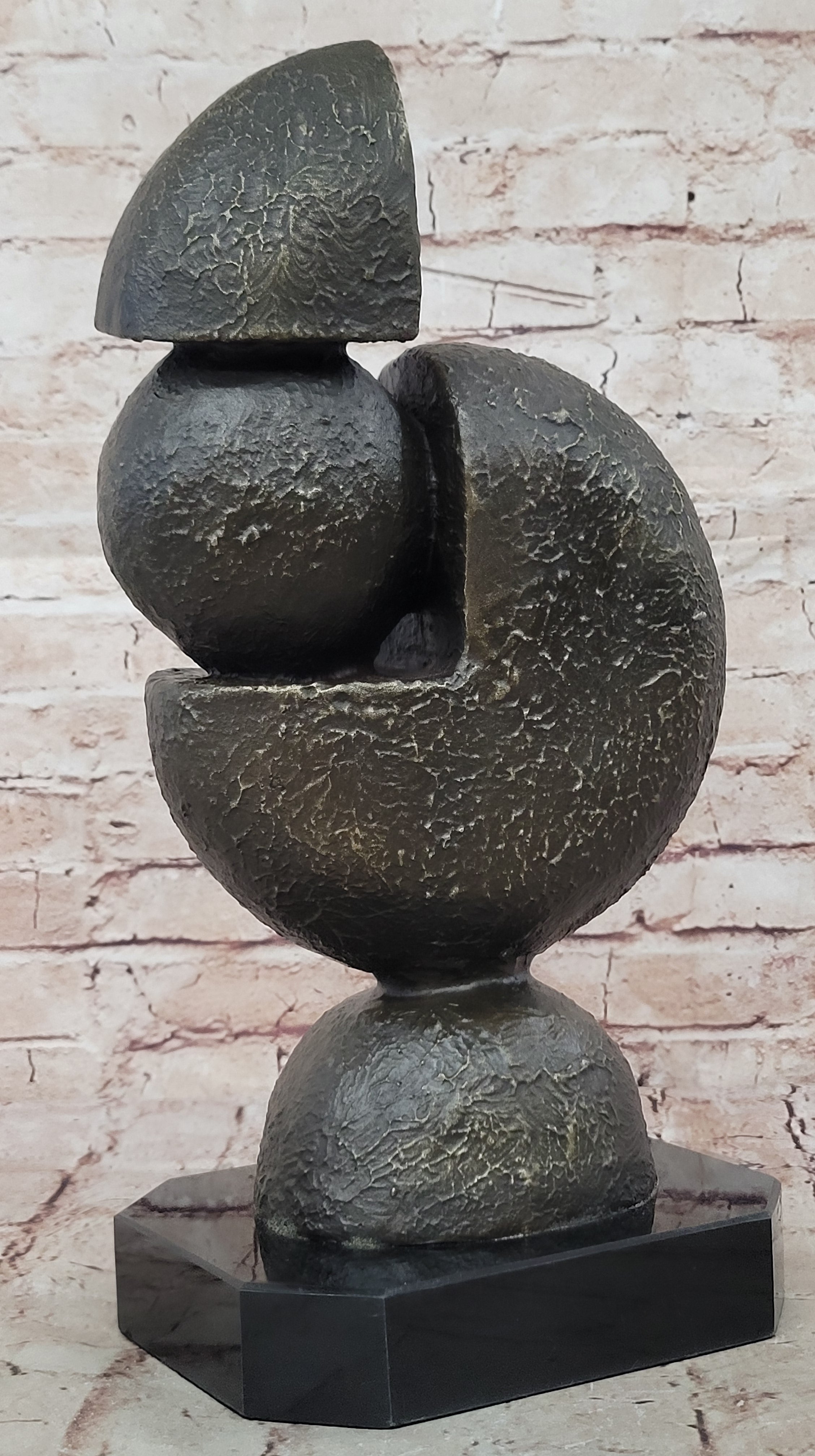 Hand Made Bronze Pac-Man Sculpture by Fransisci: Childhood Arcade Trophy Decor