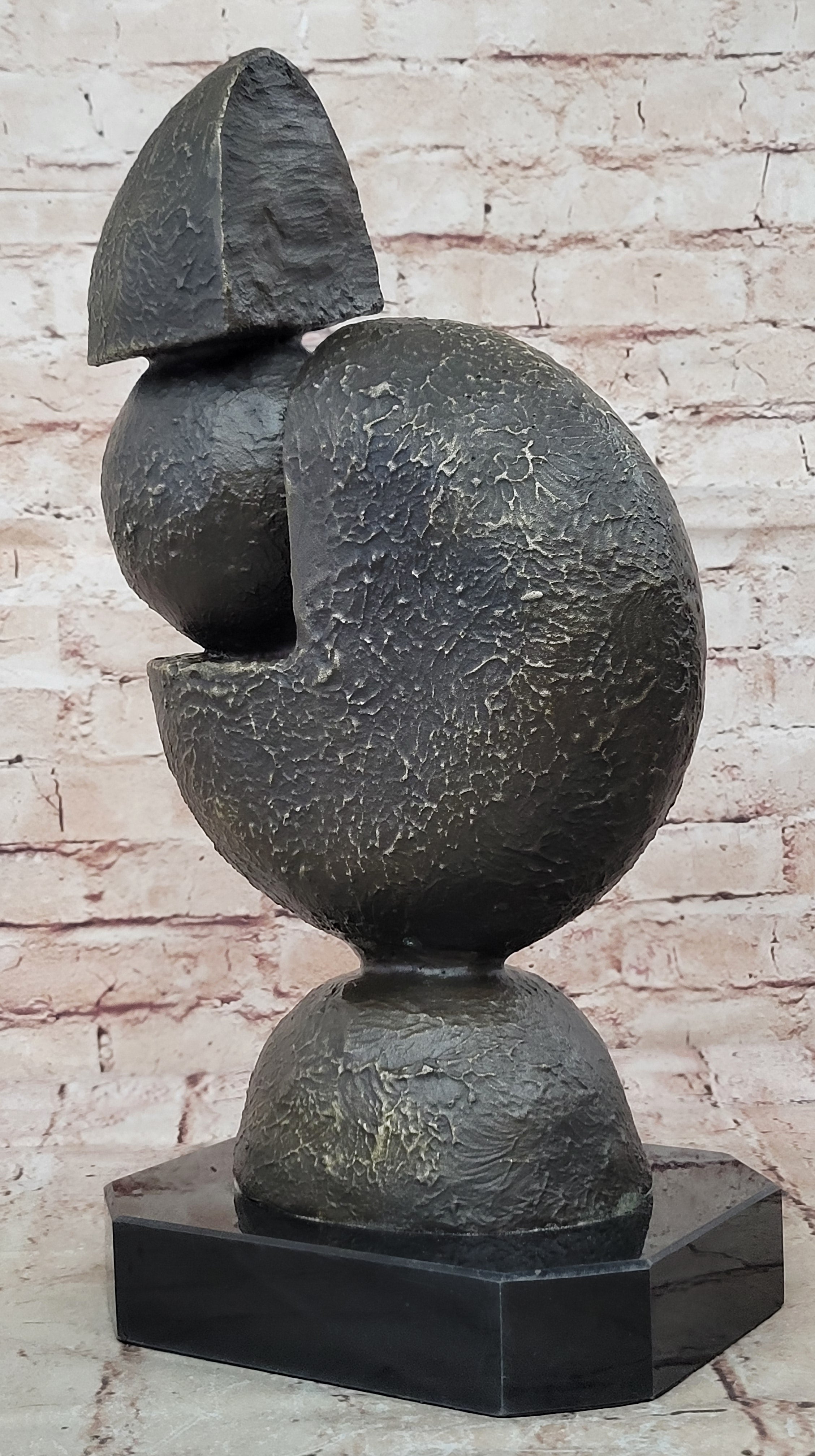 Hand Made Bronze Pac-Man Sculpture by Fransisci: Childhood Arcade Trophy Decor
